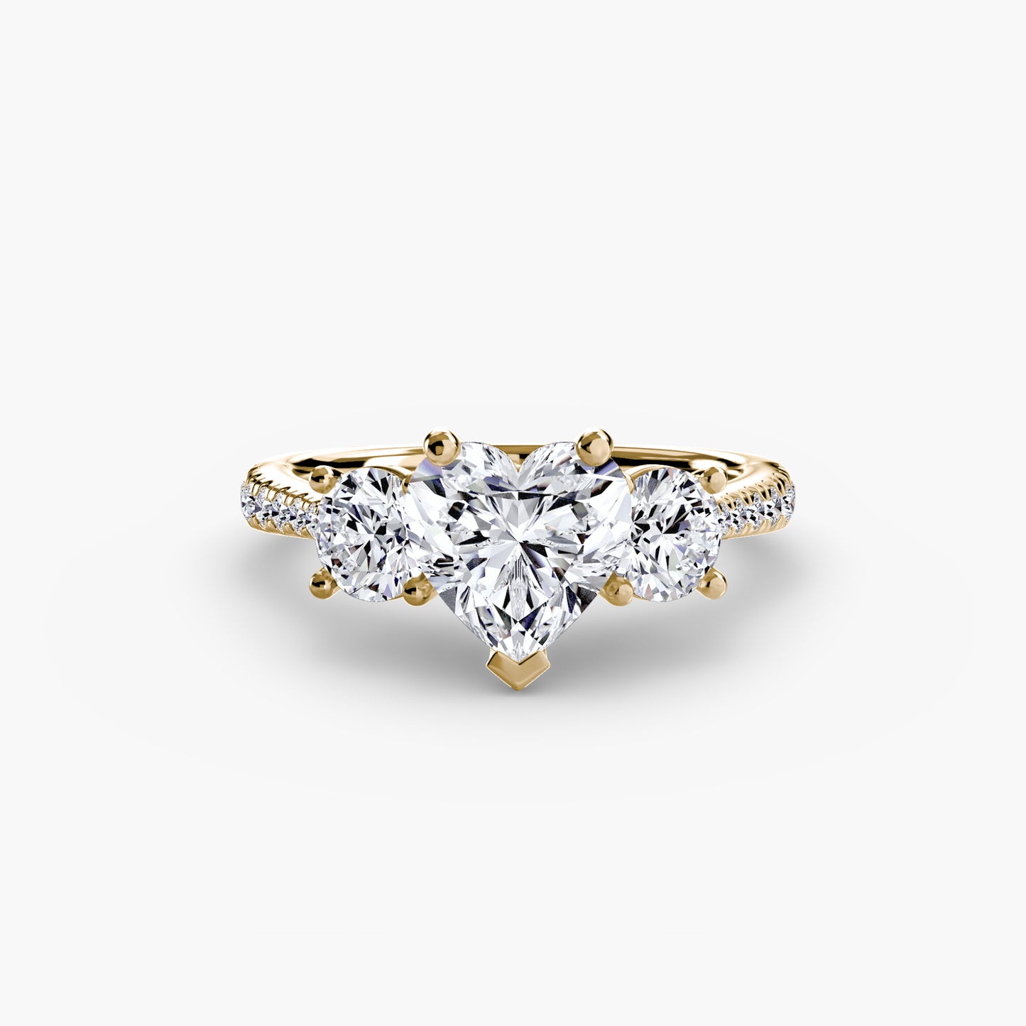 The "Boston" Three-Stone with Pavé Band