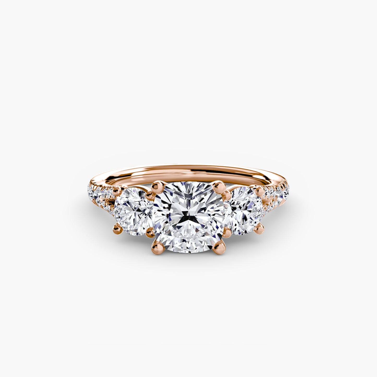 The "Loveland" Three-Stone with Pavé Band