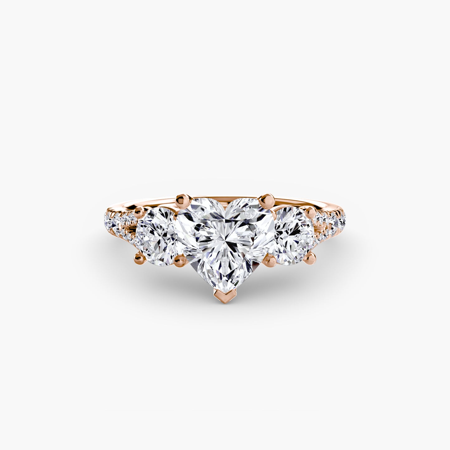 The "Loveland" Three-Stone with Pavé Band