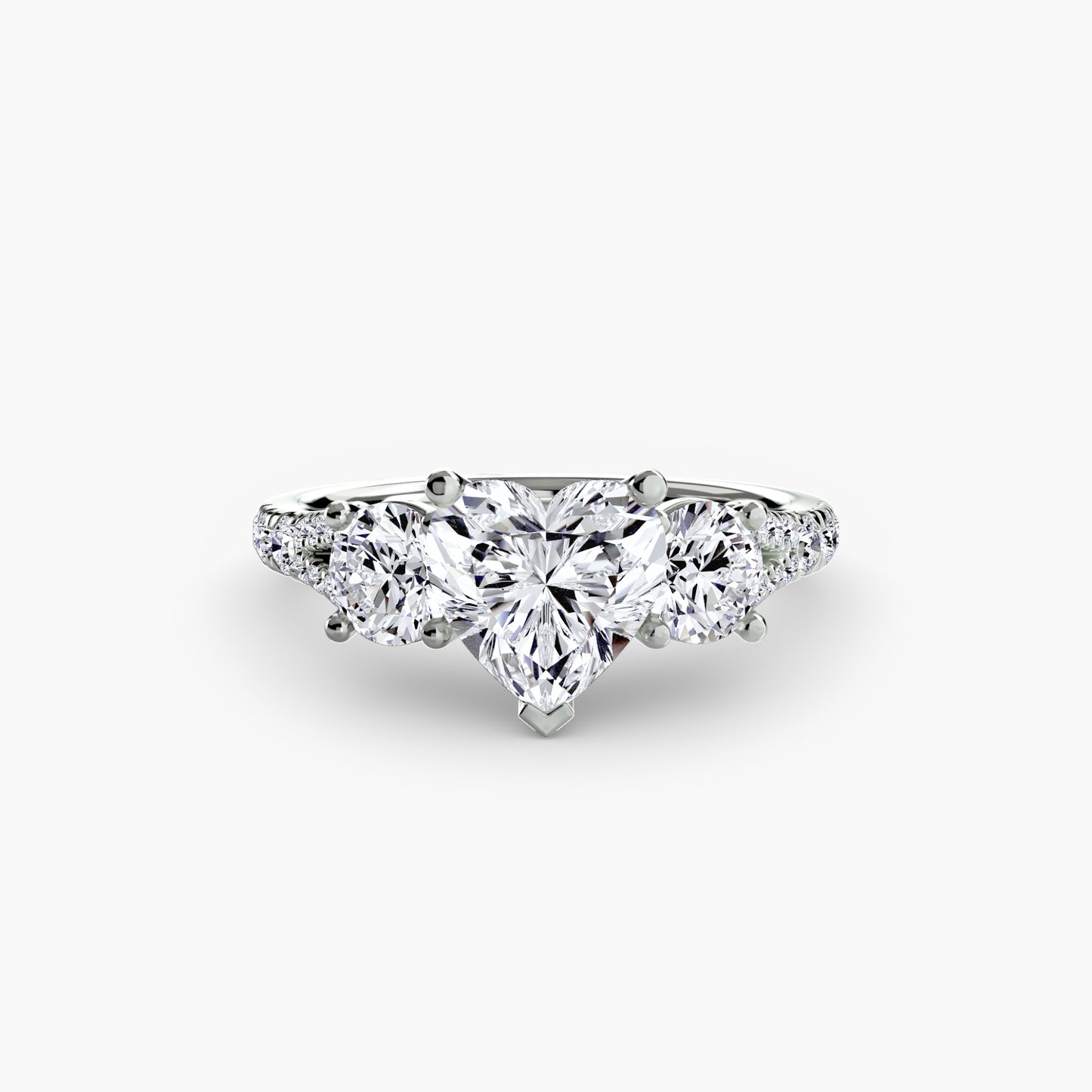 The "Loveland" Three-Stone with Pavé Band
