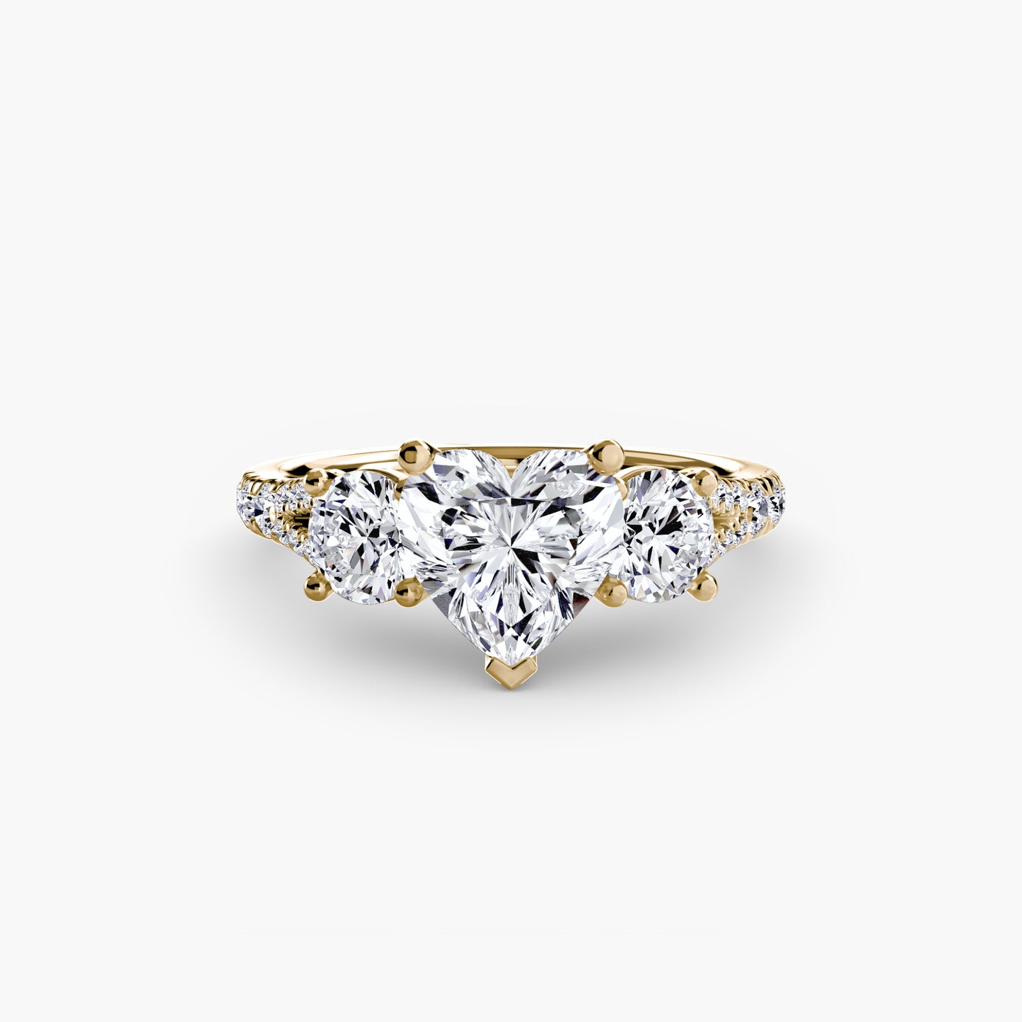 The "Loveland" Three-Stone with Pavé Band