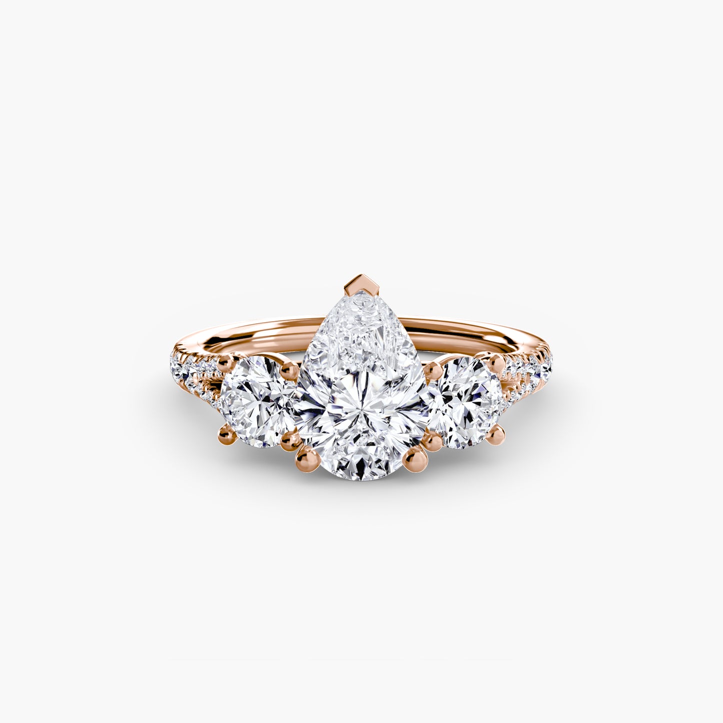The "Loveland" Three-Stone with Pavé Band