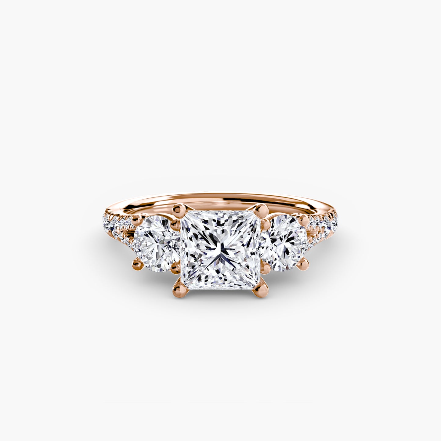 The "Loveland" Three-Stone with Pavé Band