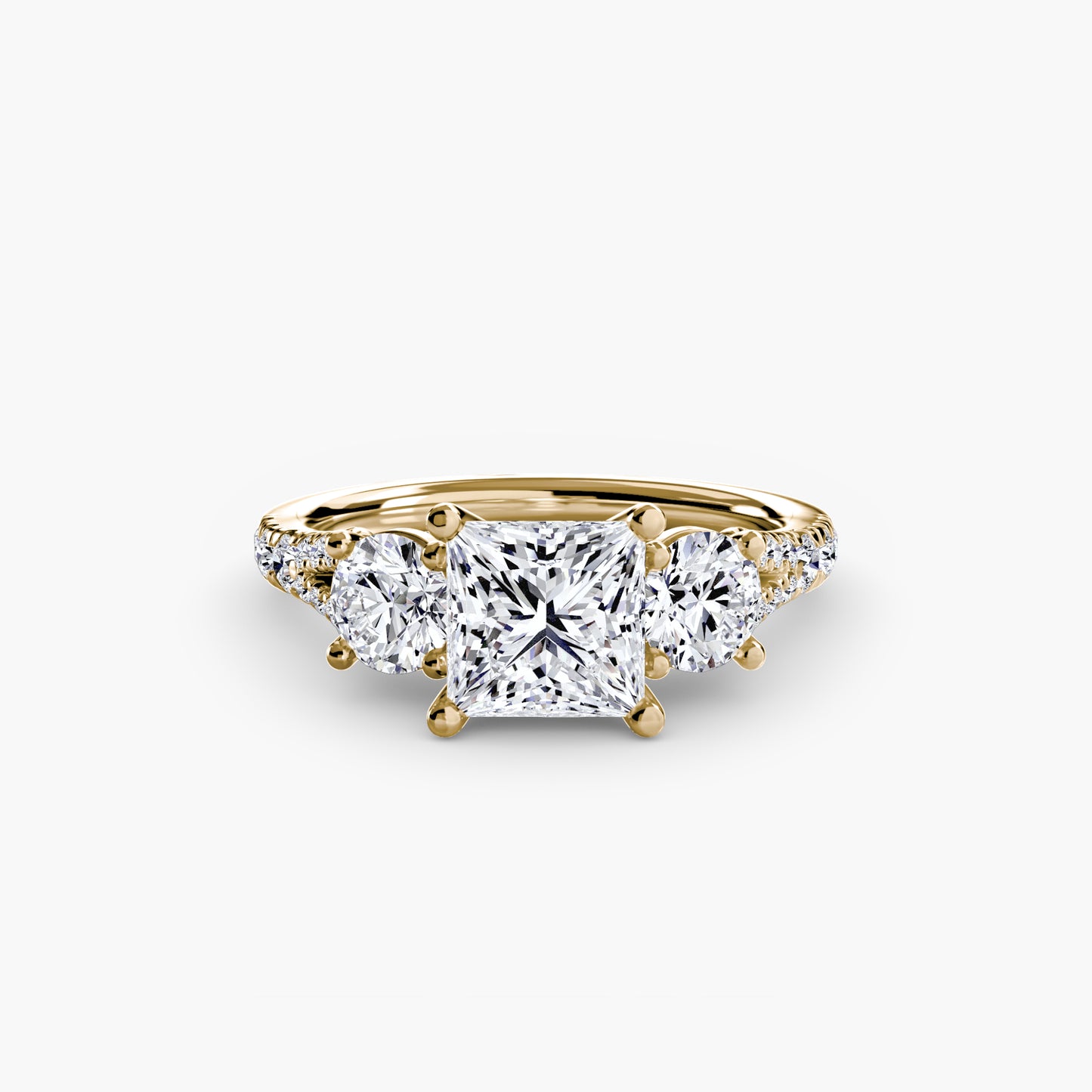The "Loveland" Three-Stone with Pavé Band