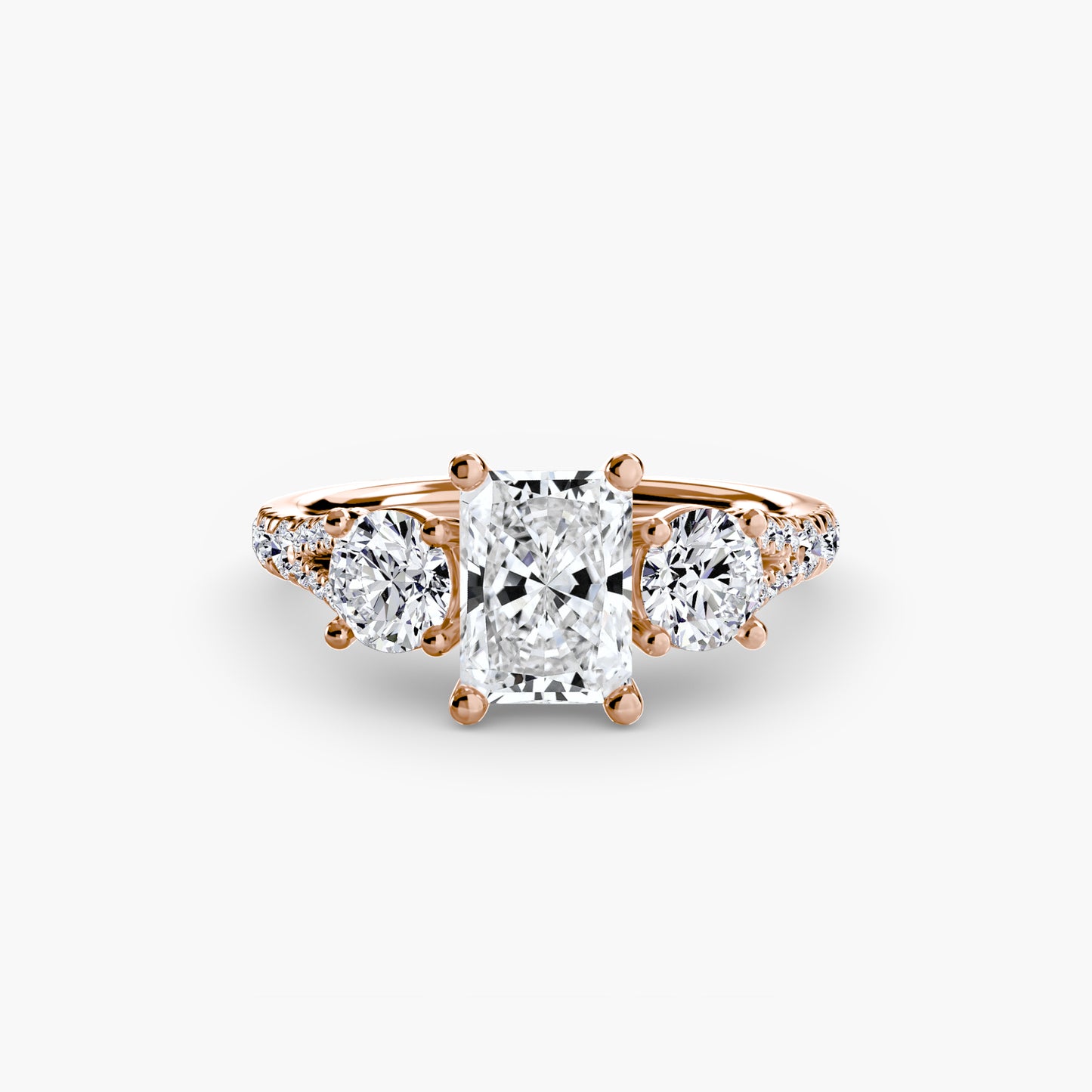 The "Loveland" Three-Stone with Pavé Band