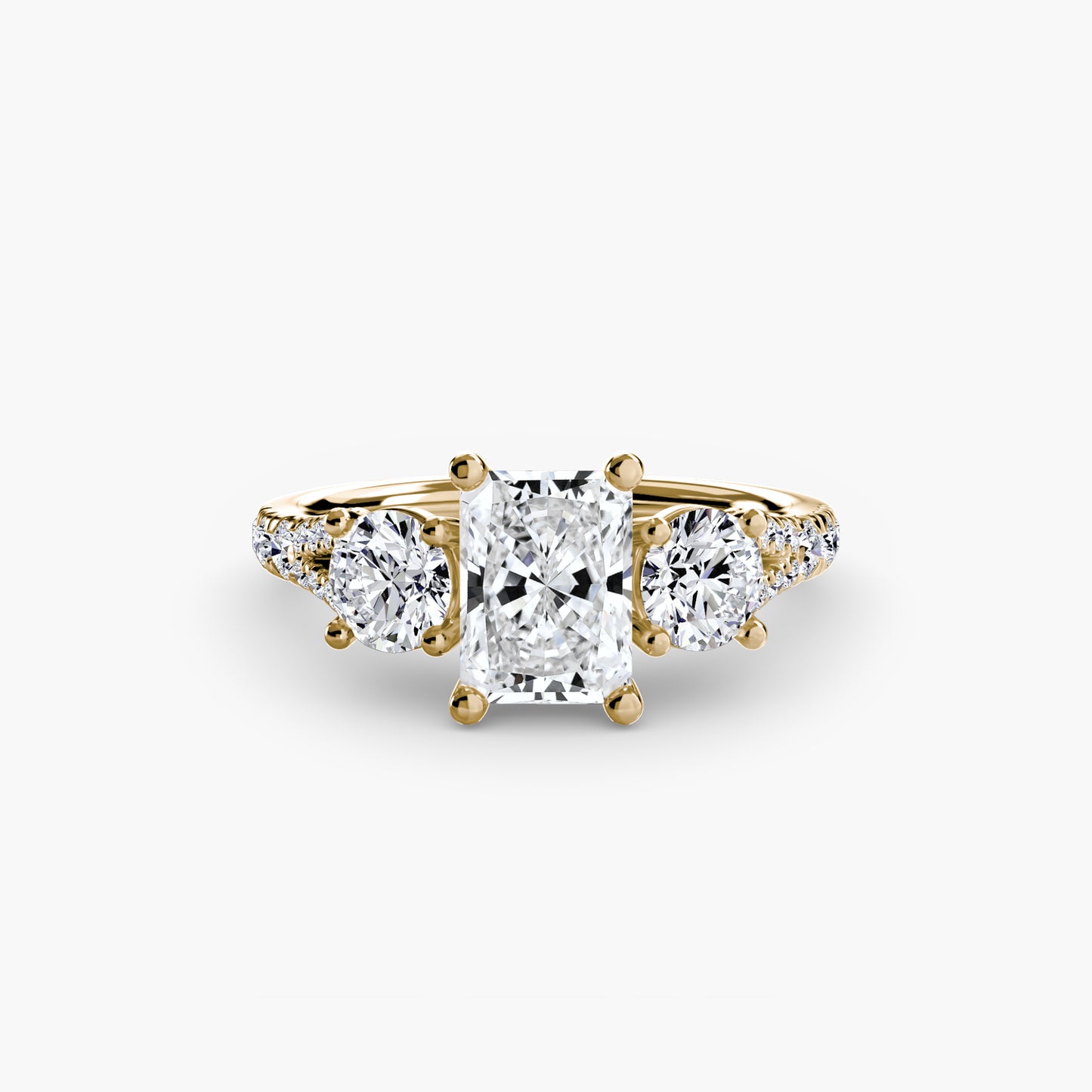 The "Loveland" Three-Stone with Pavé Band