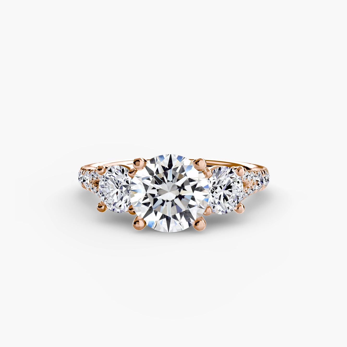 The "Loveland" Three-Stone with Pavé Band