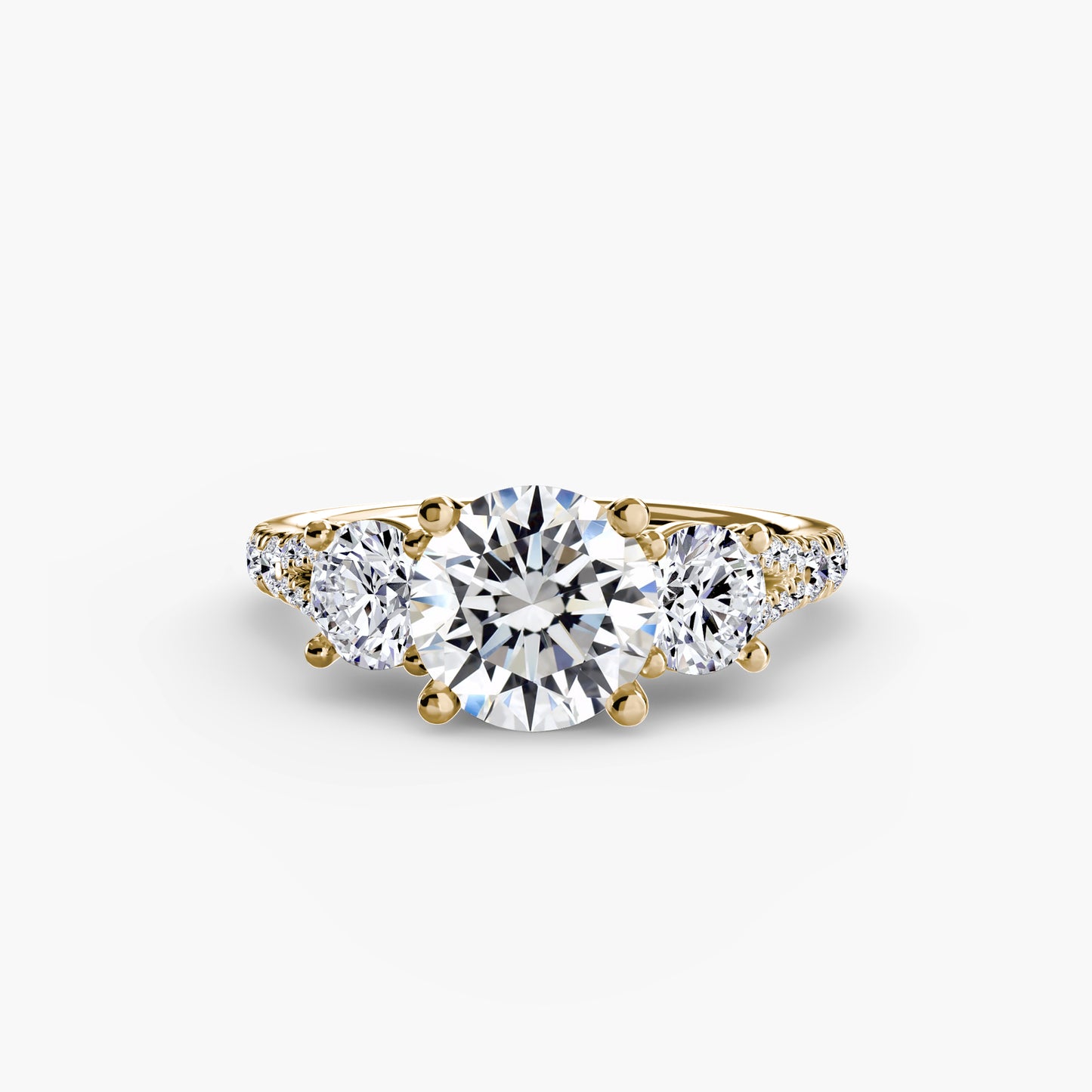 The "Loveland" Three-Stone with Pavé Band