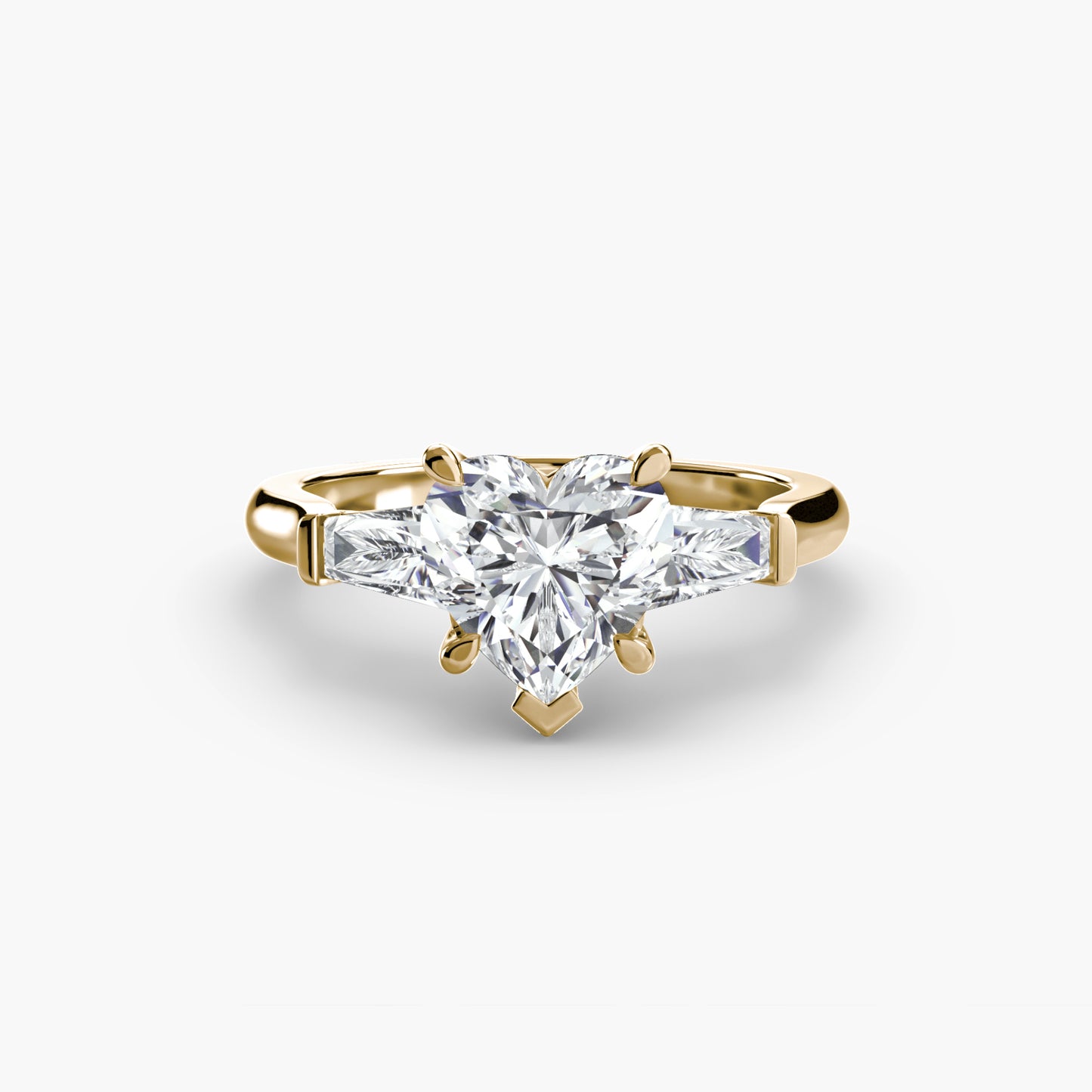 The "Oswego" Three-Stone Ring (Baguette Side Stones)