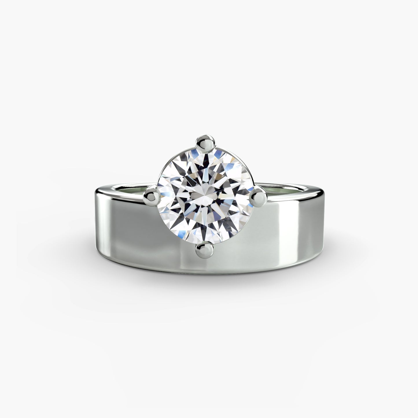 The "Seattle" Wide Band Solitaire