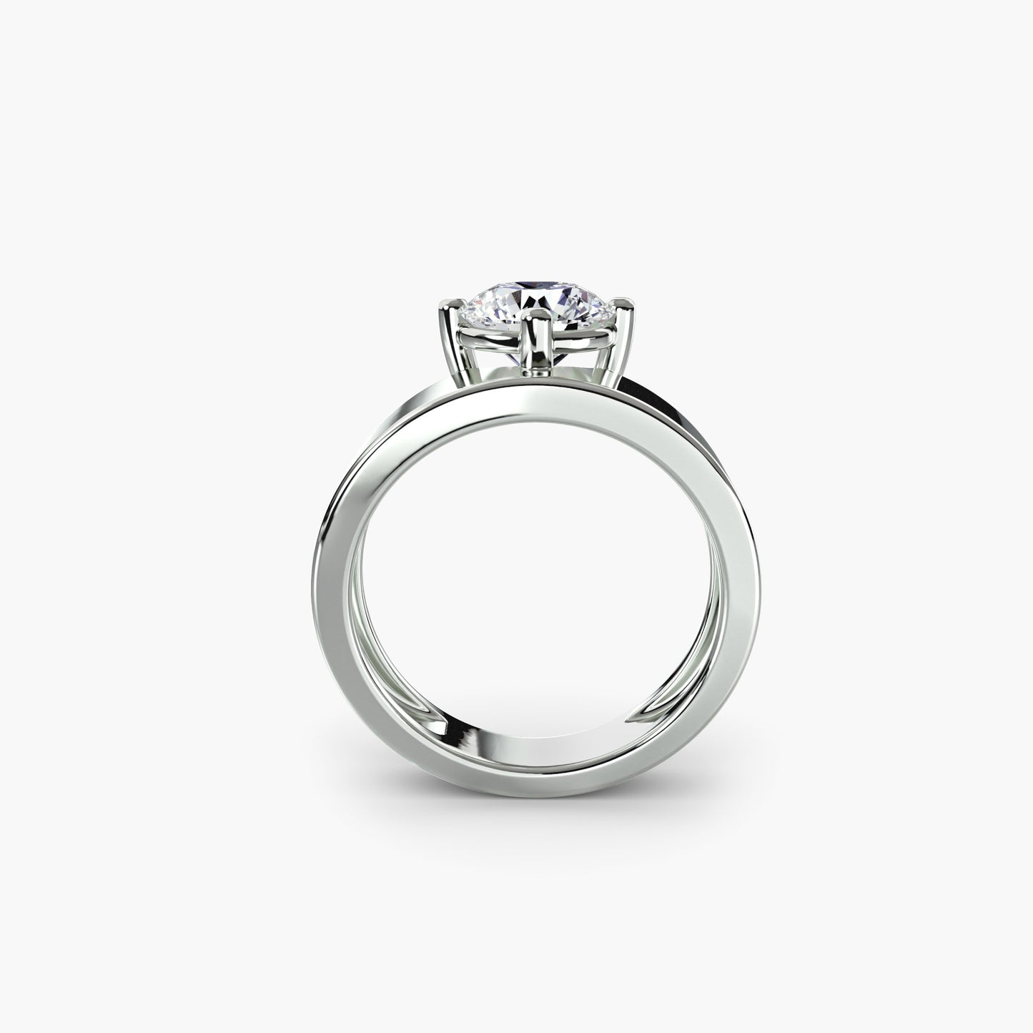 The "Seattle" Wide Band Solitaire