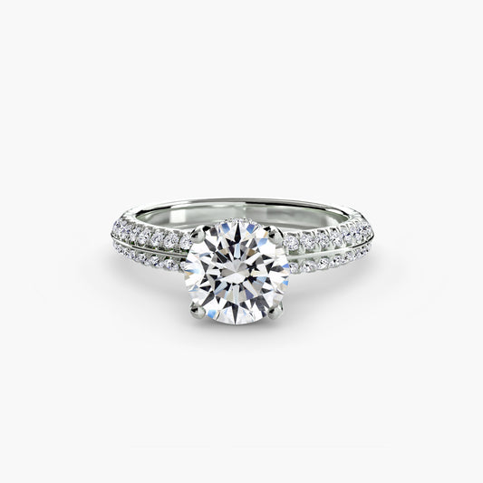 The "Quebec" Solitaire with Pavé