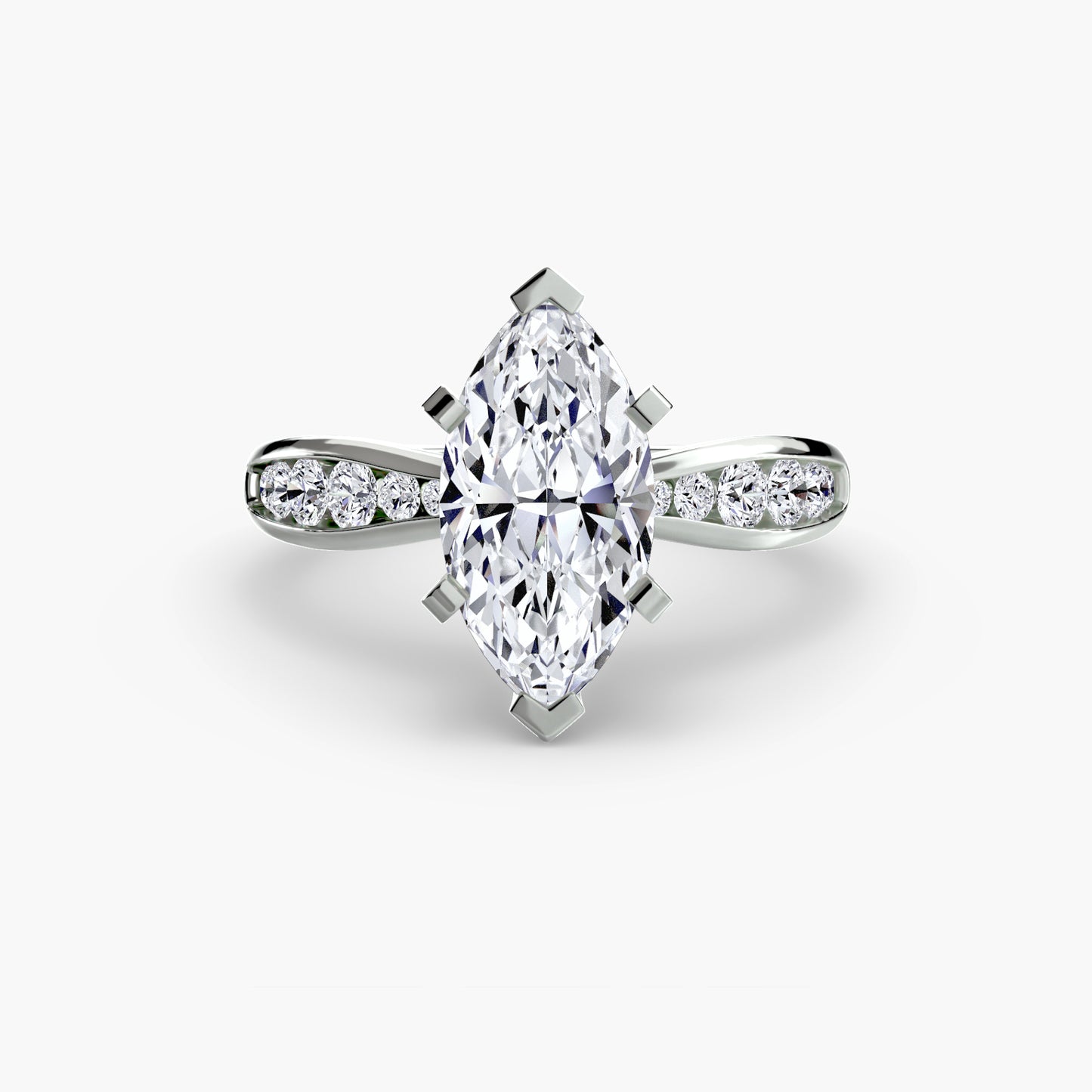 The "Vancouver" Solitaire with Pavé