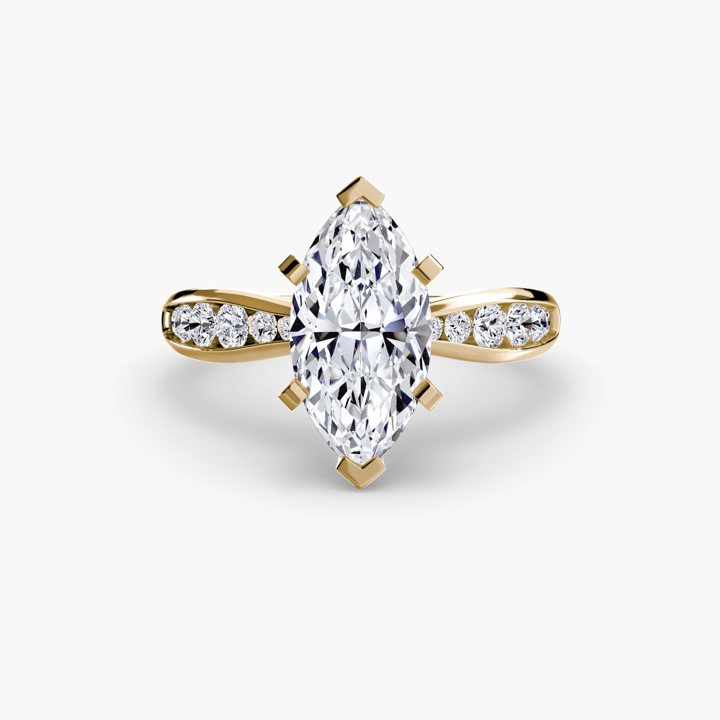 The "Vancouver" Solitaire with Pavé