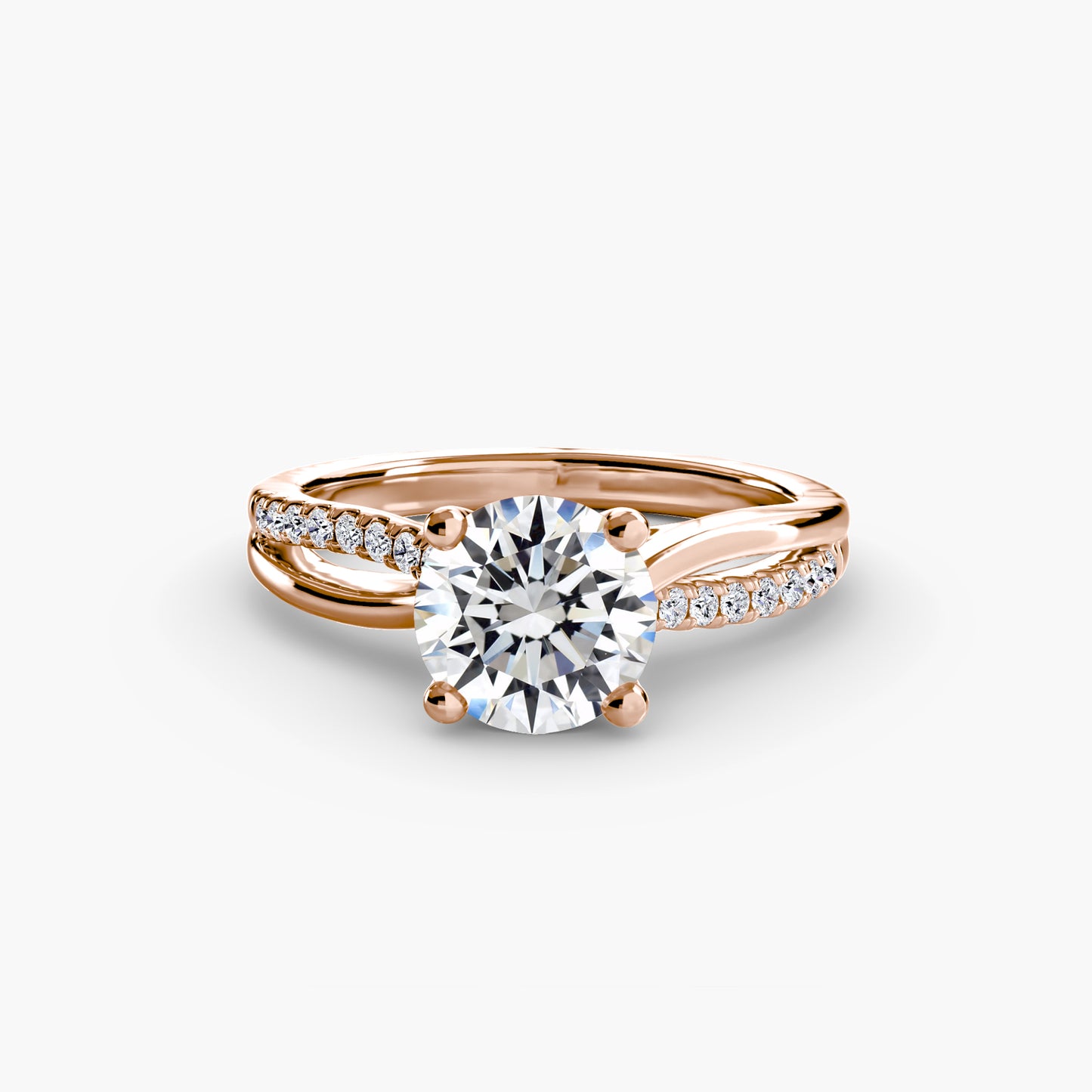 The "Dublin" Split Shank Pavé Solitaire