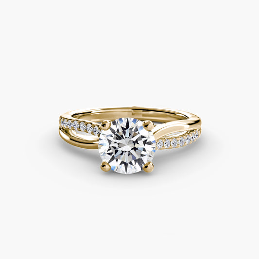 The "Dublin" Split Shank Pavé Solitaire