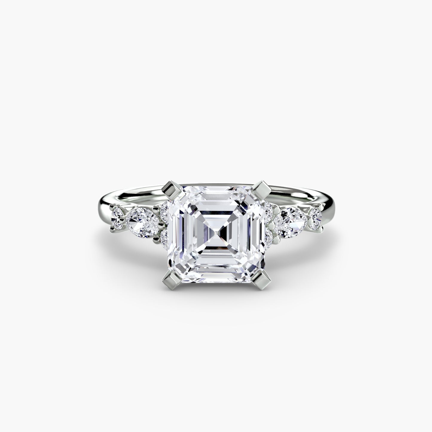 The "St. Moritz" Floral Accent Solitaire