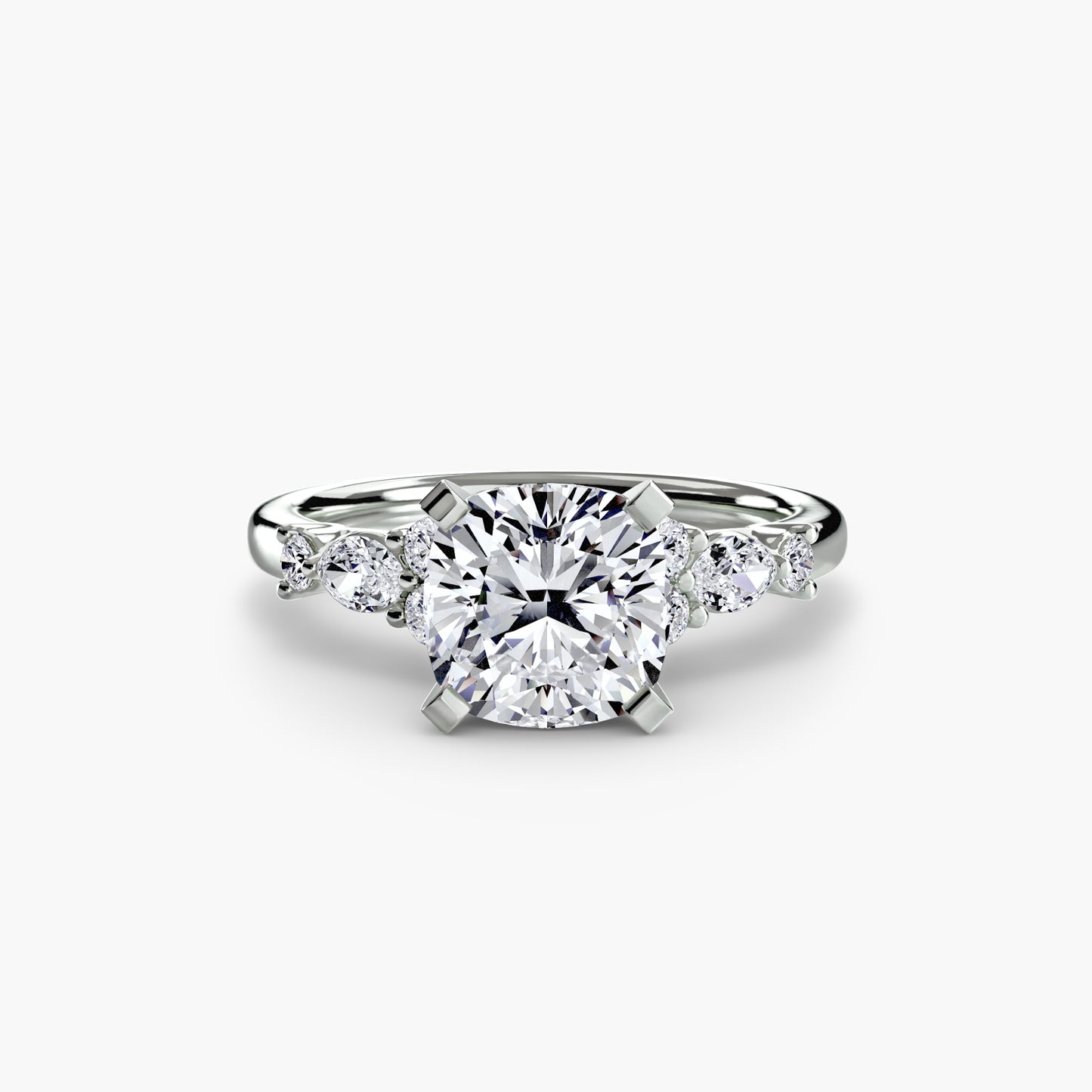 The "St. Moritz" Floral Accent Solitaire