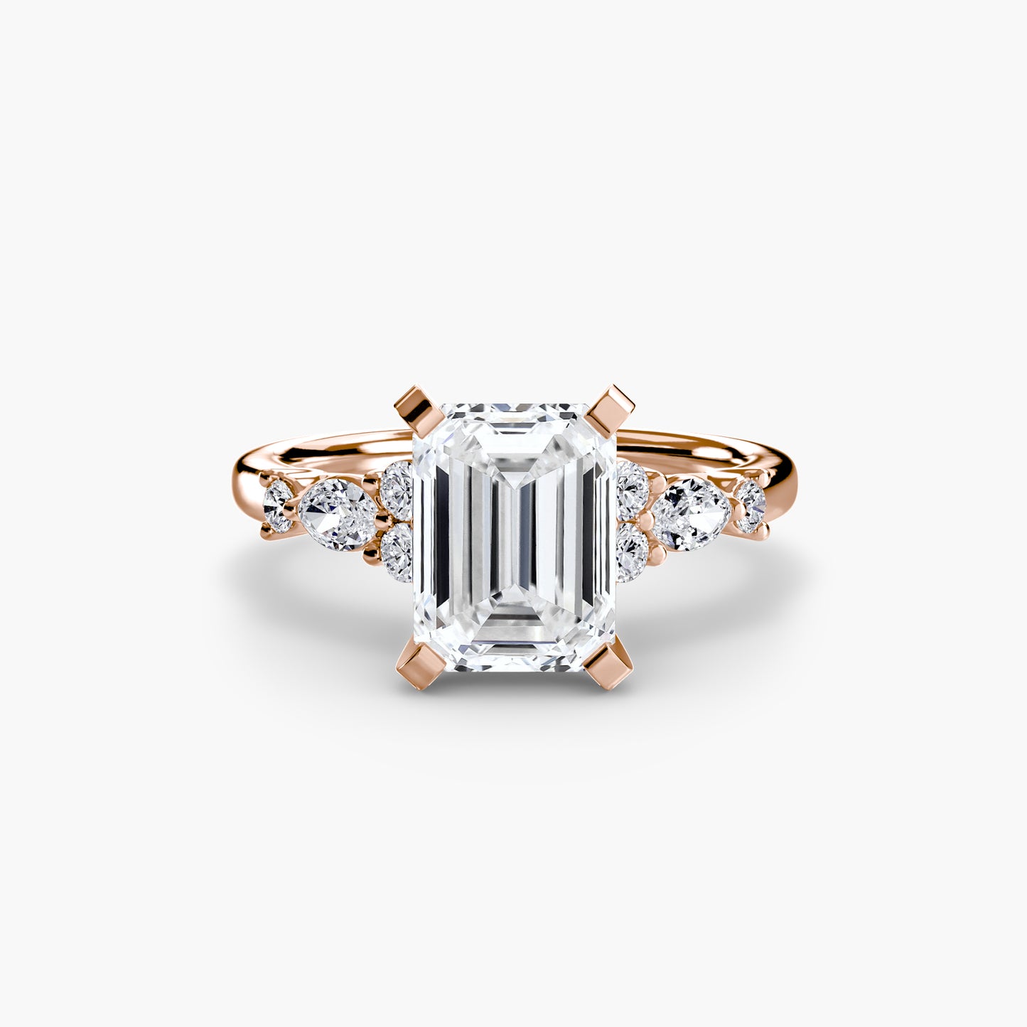 The "St. Moritz" Floral Accent Solitaire