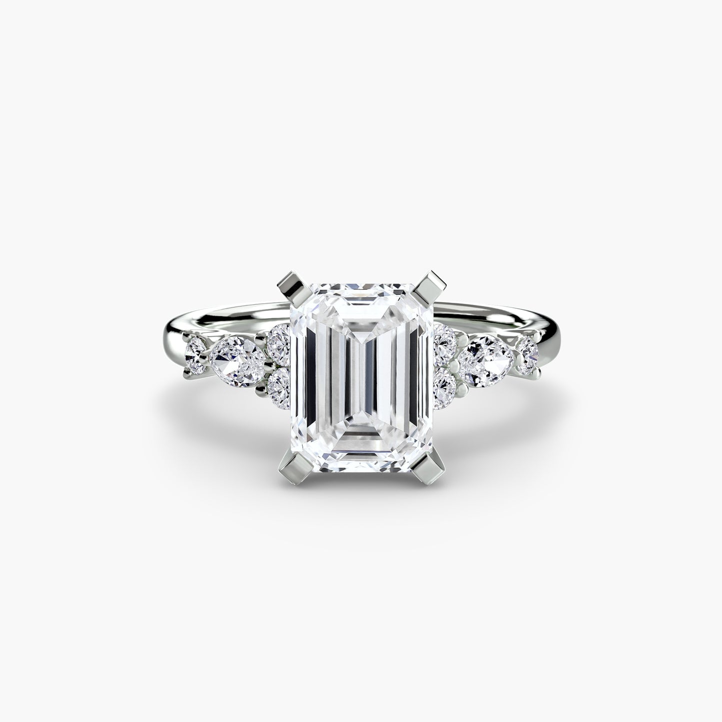 The "St. Moritz" Floral Accent Solitaire