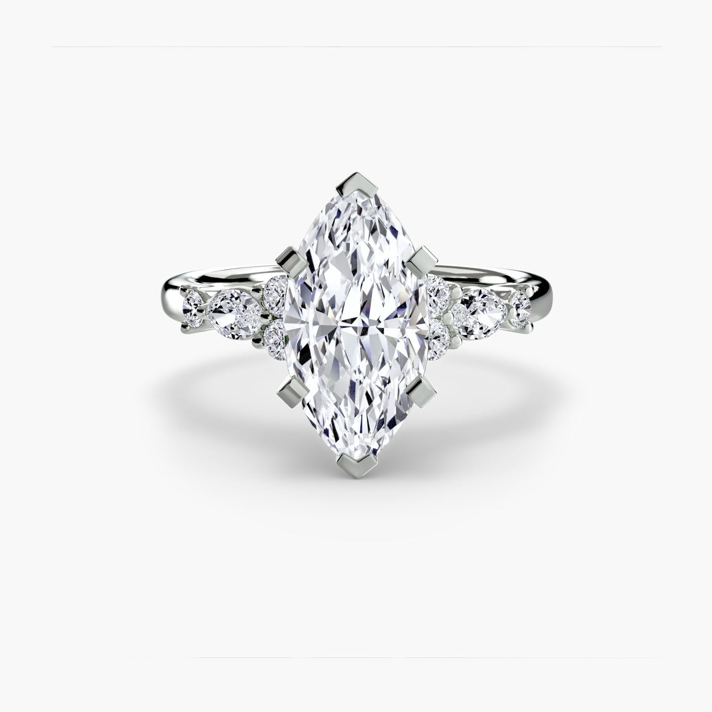 The "St. Moritz" Floral Accent Solitaire