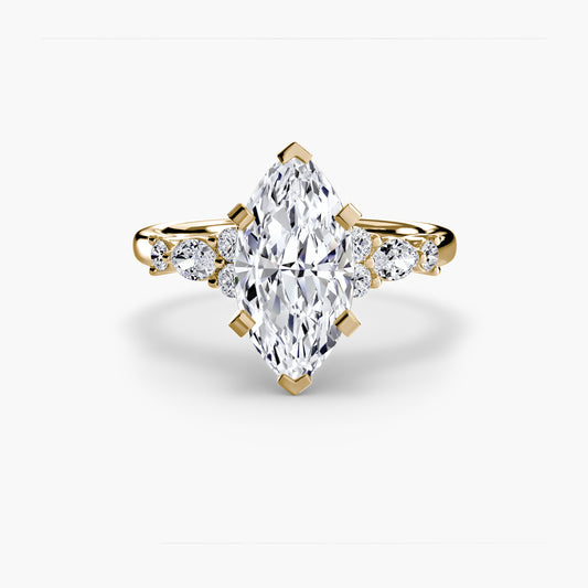 The "St. Moritz" Floral Accent Solitaire