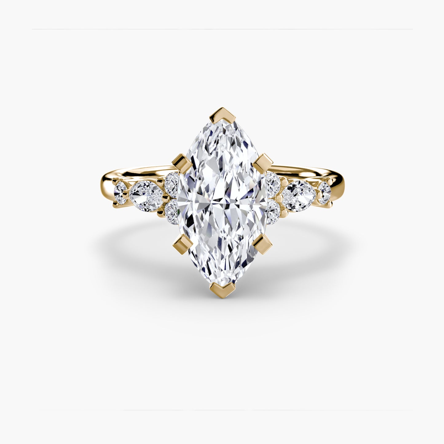 The "St. Moritz" Floral Accent Solitaire