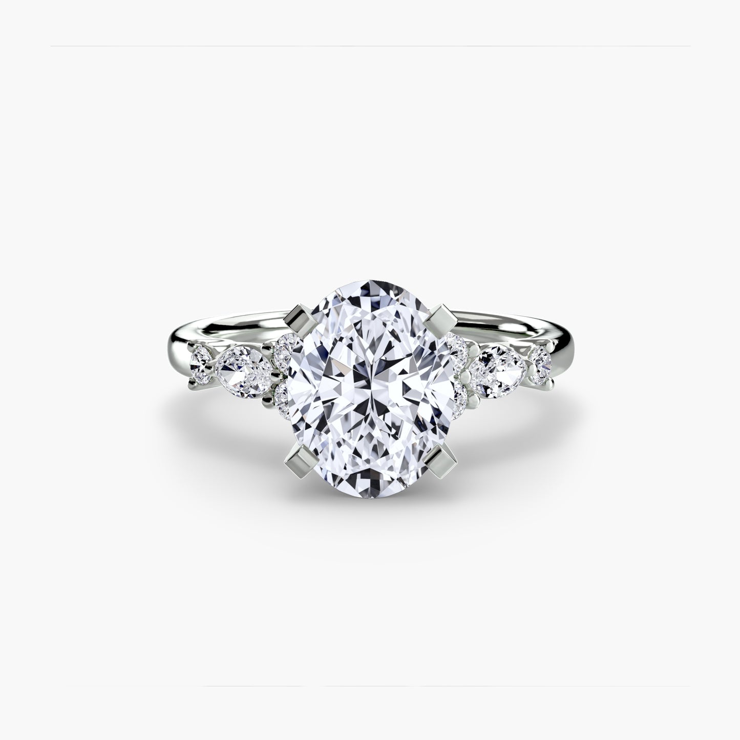 The "St. Moritz" Floral Accent Solitaire