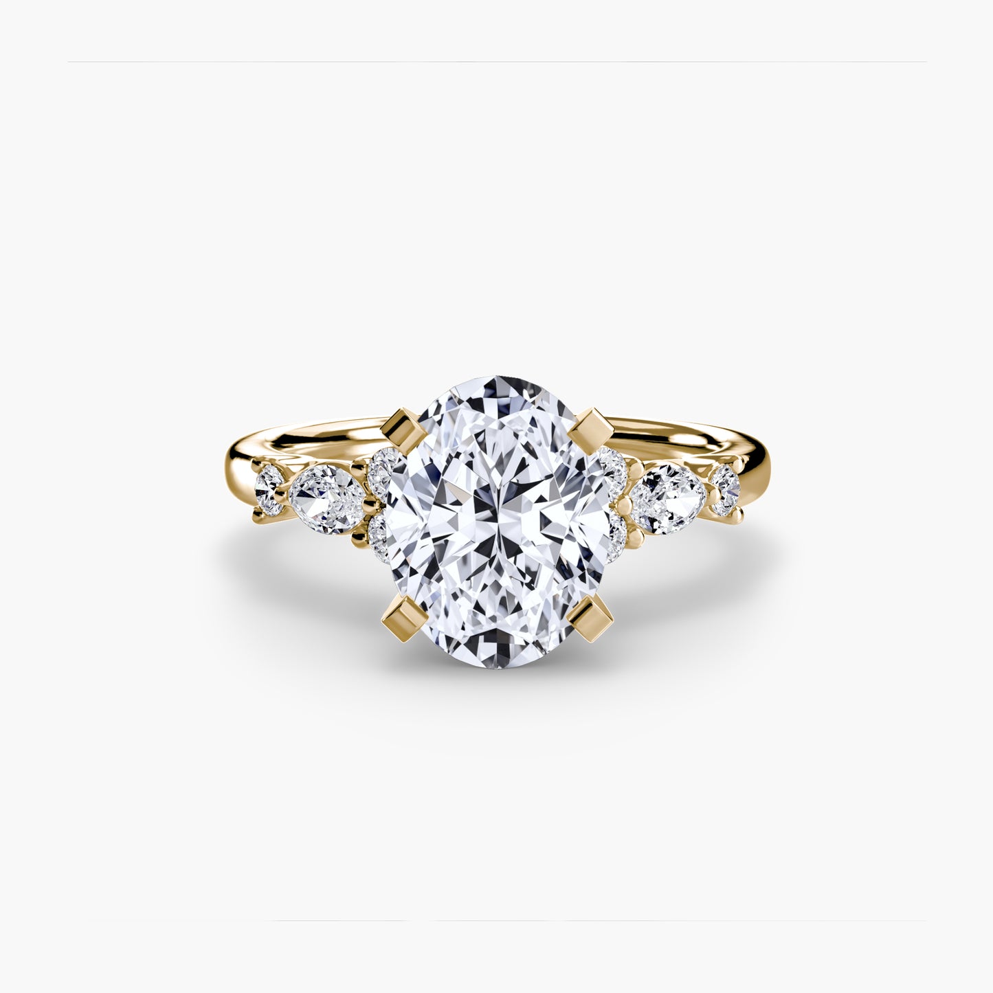The "St. Moritz" Floral Accent Solitaire