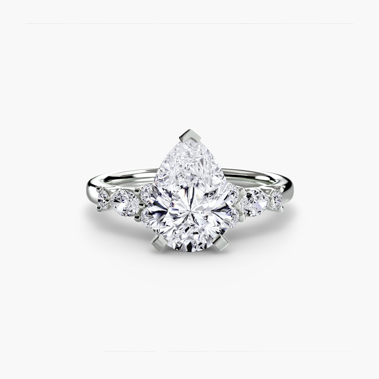 The "St. Moritz" Floral Accent Solitaire