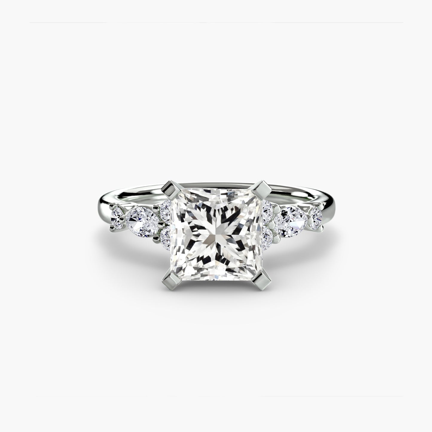 The "St. Moritz" Floral Accent Solitaire