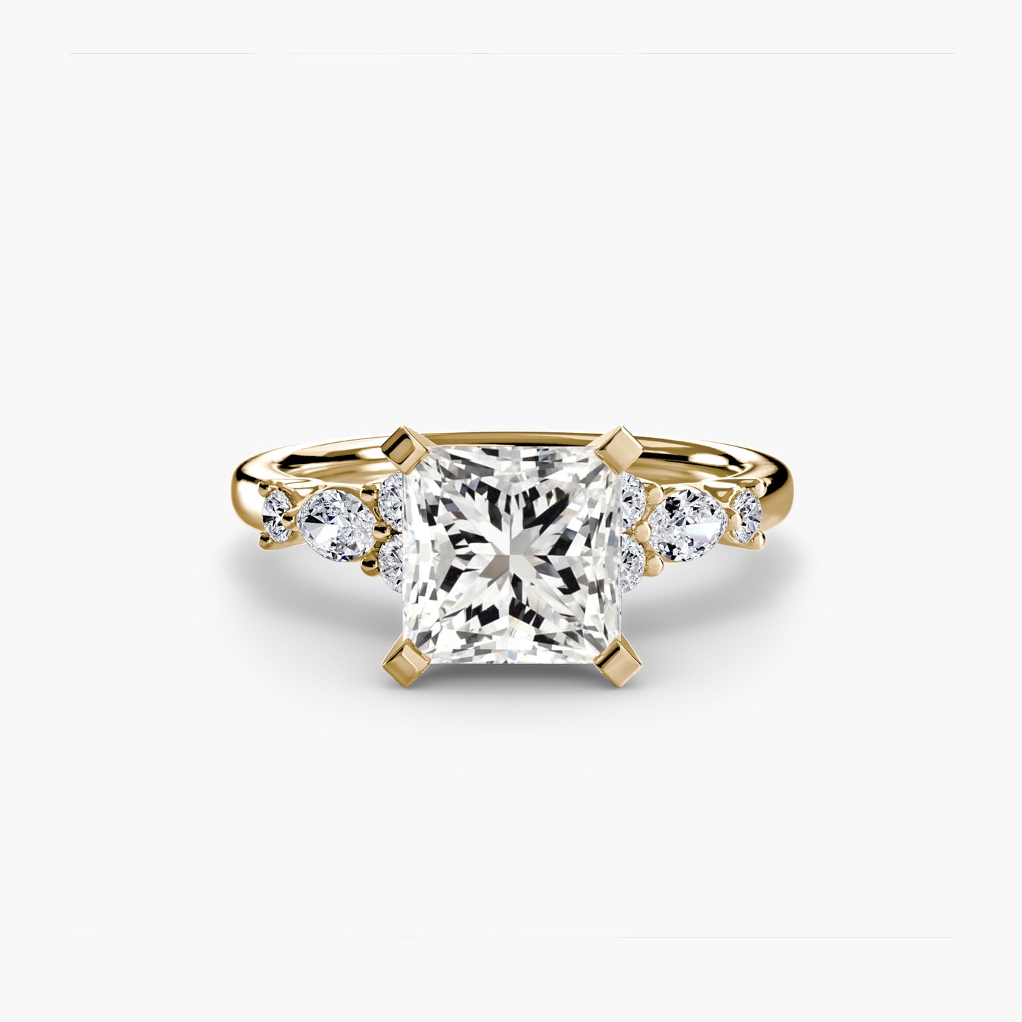 The "St. Moritz" Floral Accent Solitaire