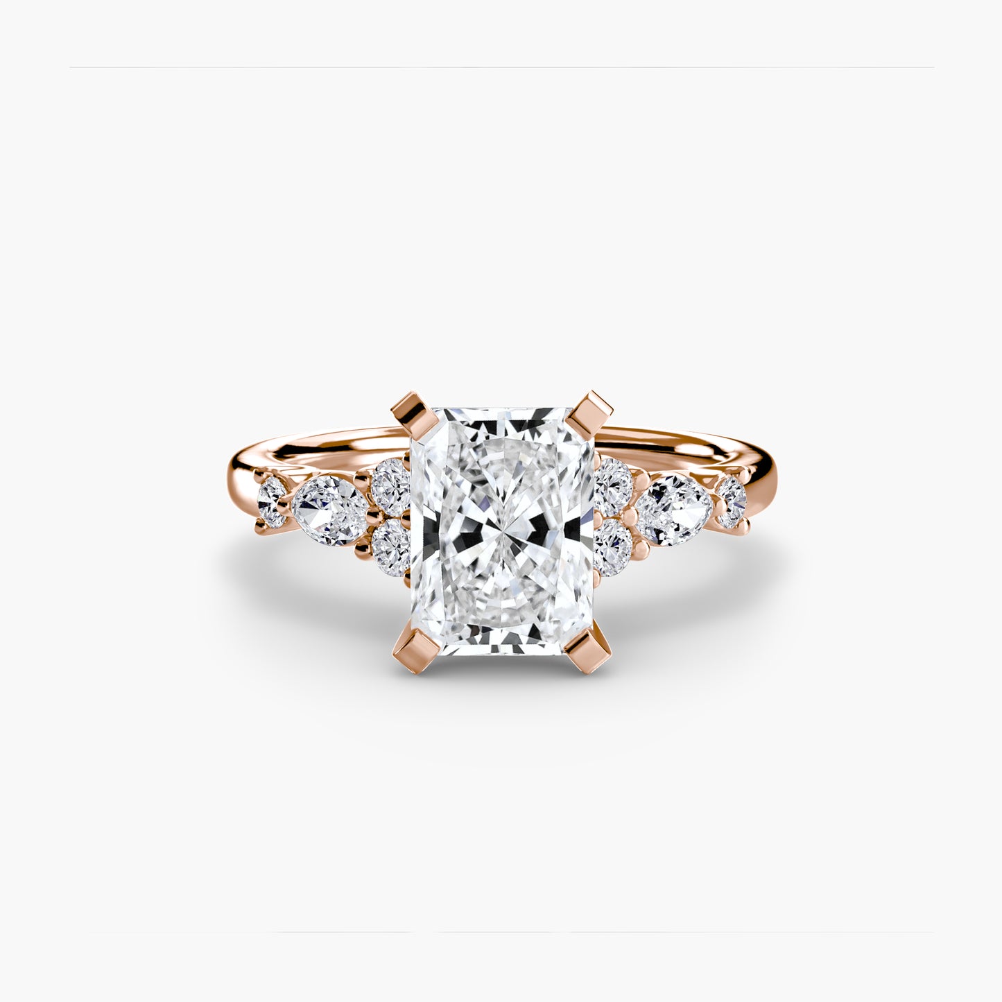 The "St. Moritz" Floral Accent Solitaire