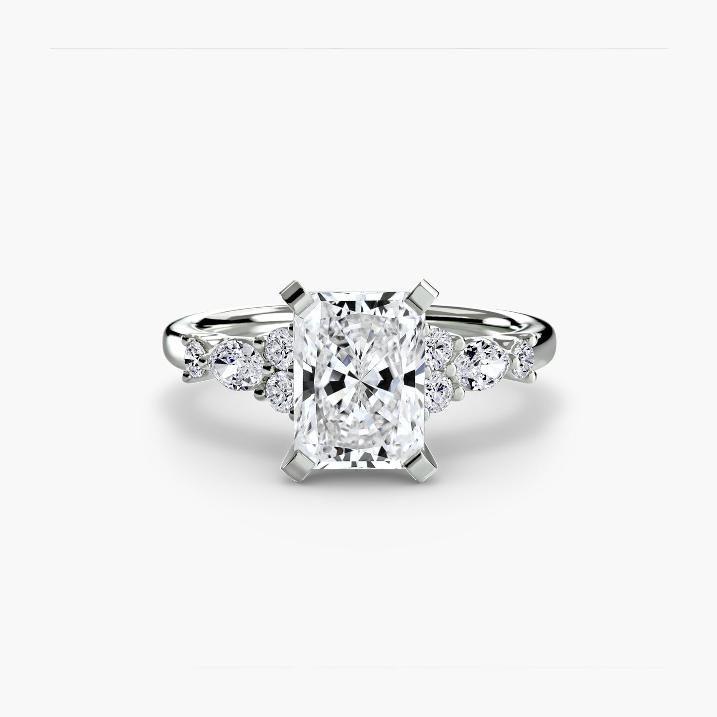 The "St. Moritz" Floral Accent Solitaire