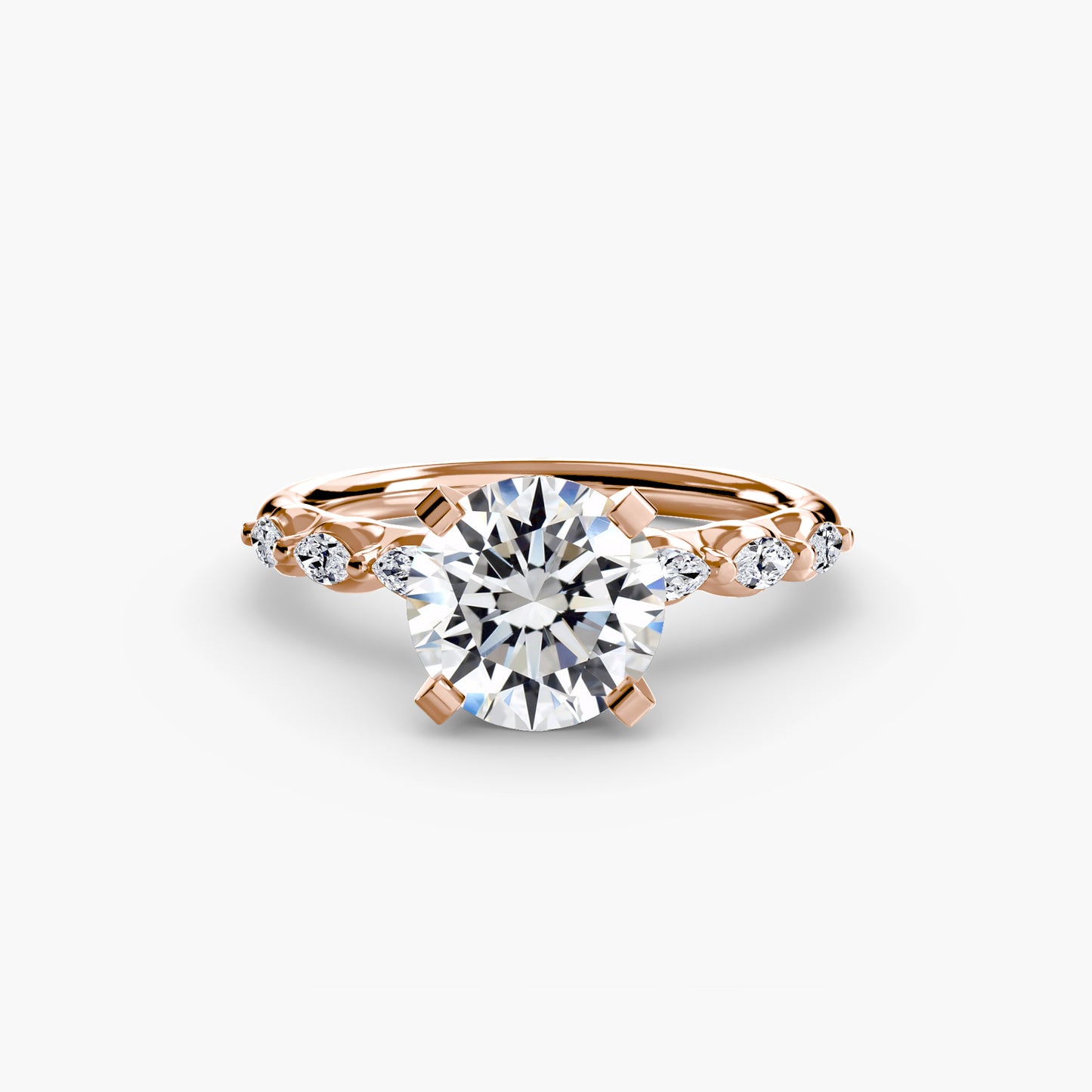 The "St. Moritz" Floral Accent Solitaire