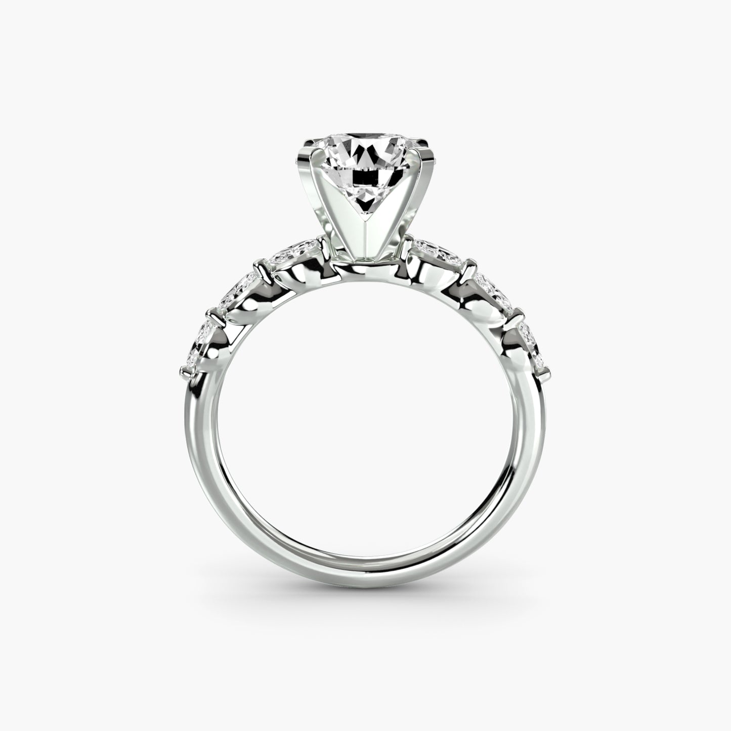 The "St. Moritz" Floral Accent Solitaire
