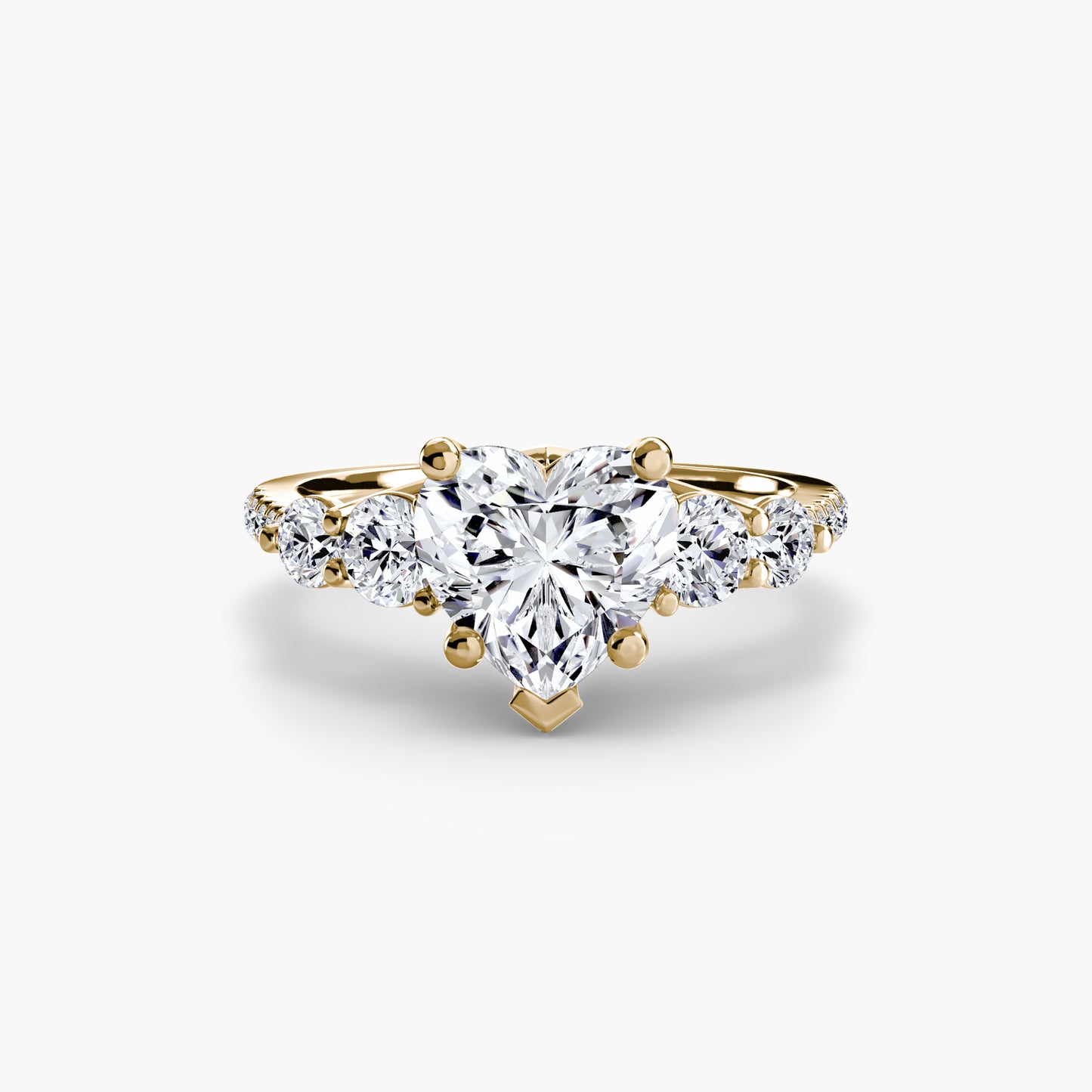 The "Tahiti" Five Stone Ring with Pavé Band