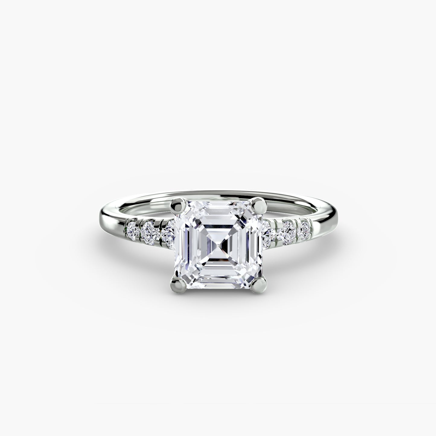 The "Charleston" Solitaire with Shoulder Accents