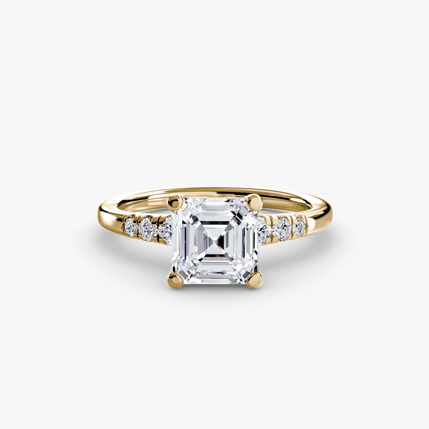 The "Charleston" Solitaire with Shoulder Accents