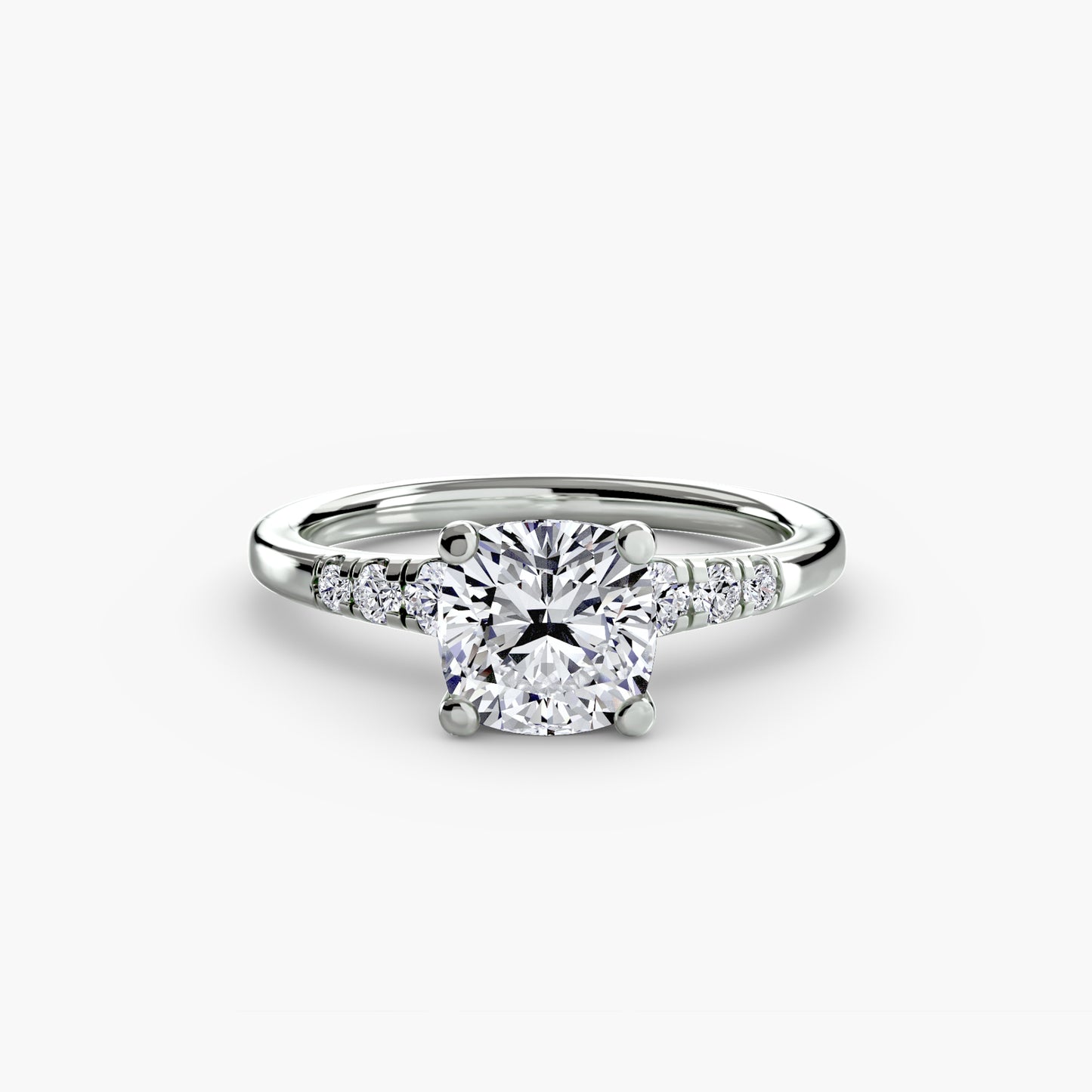 The "Charleston" Solitaire with Shoulder Accents