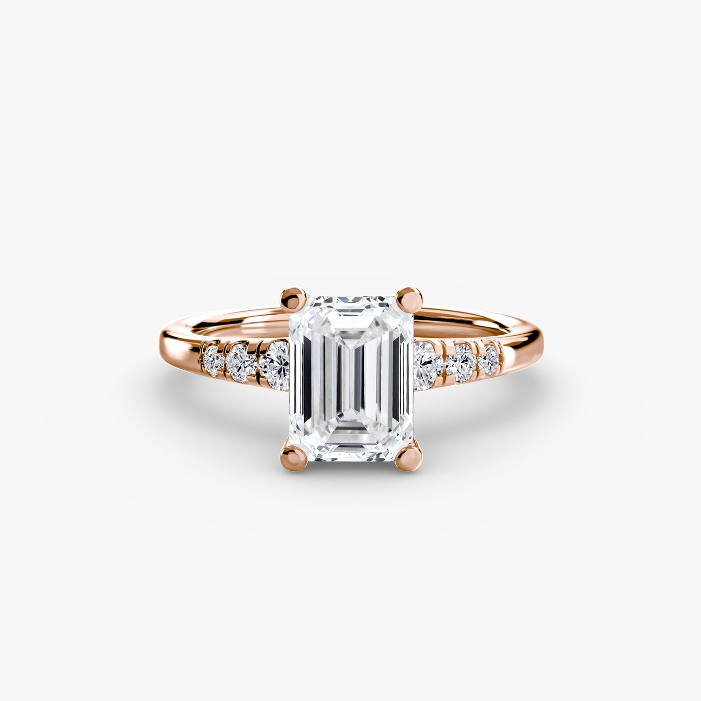 The "Charleston" Solitaire with Shoulder Accents