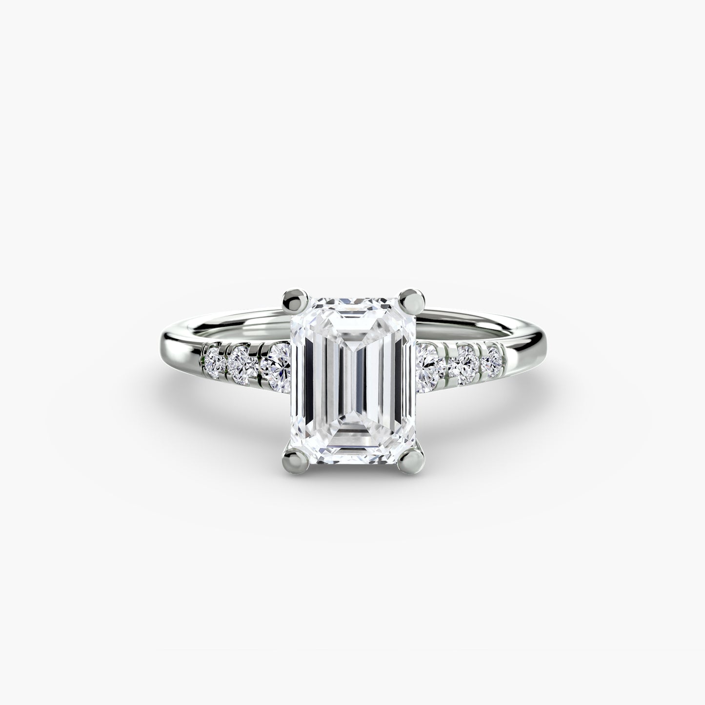 The "Charleston" Solitaire with Shoulder Accents