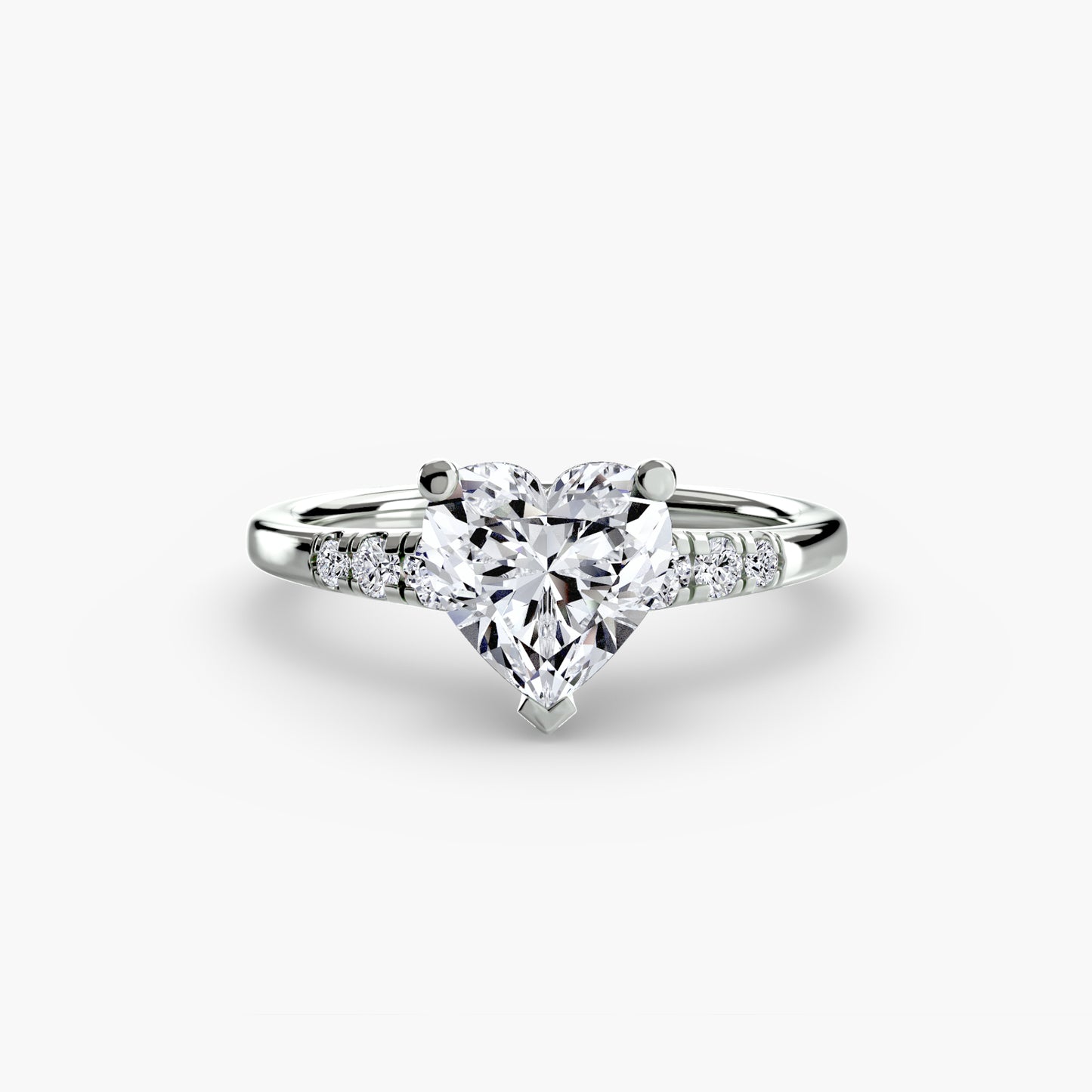 The "Charleston" Solitaire with Shoulder Accents