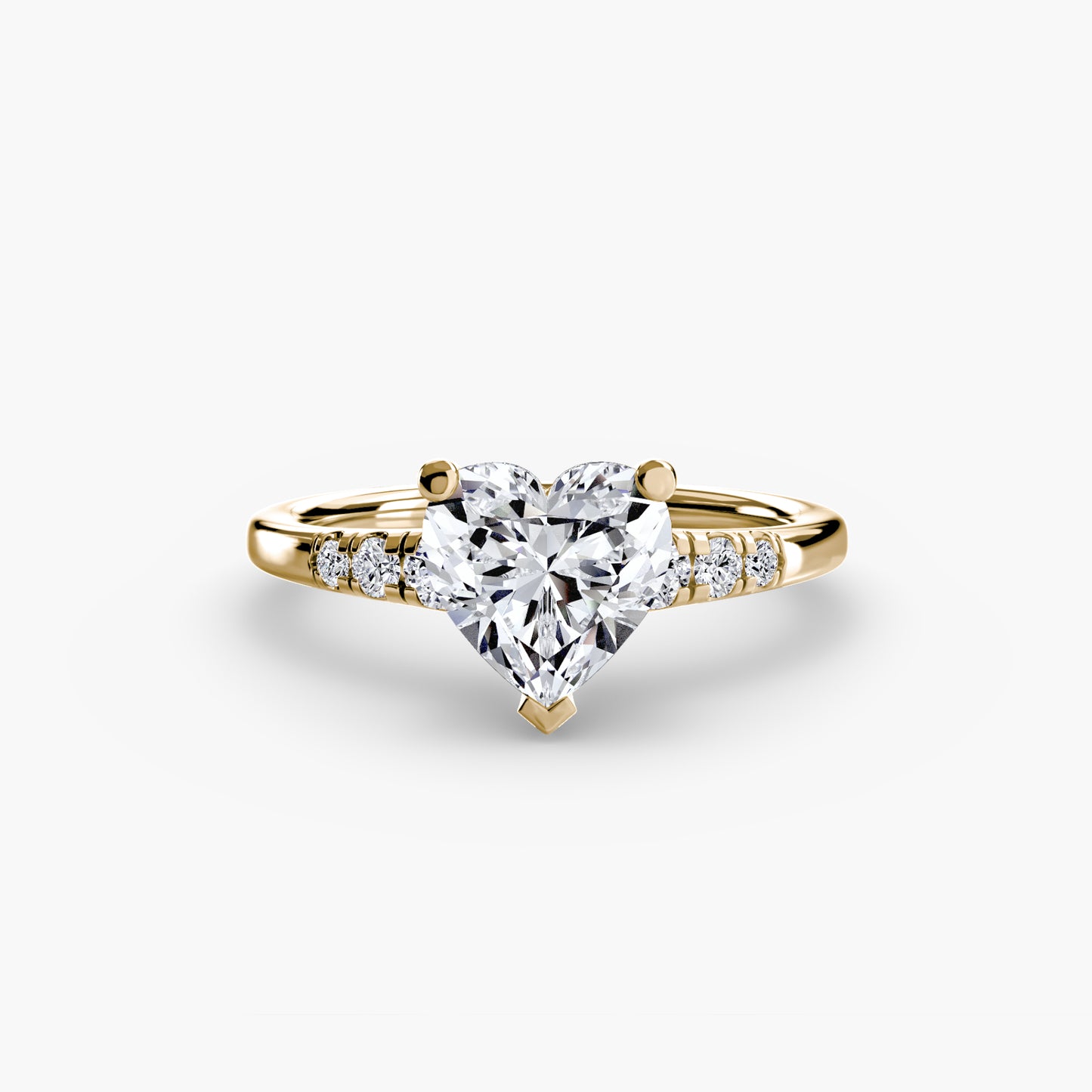 The "Charleston" Solitaire with Shoulder Accents