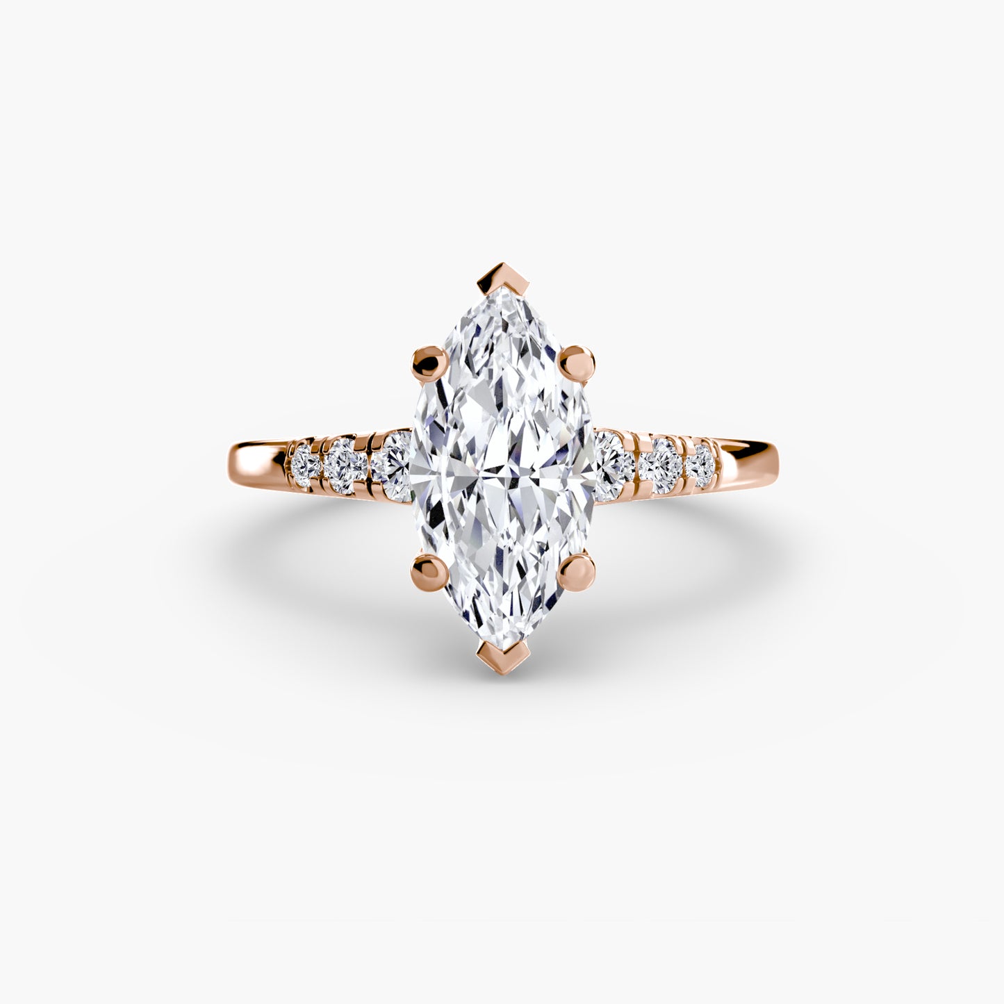 The "Charleston" Solitaire with Shoulder Accents
