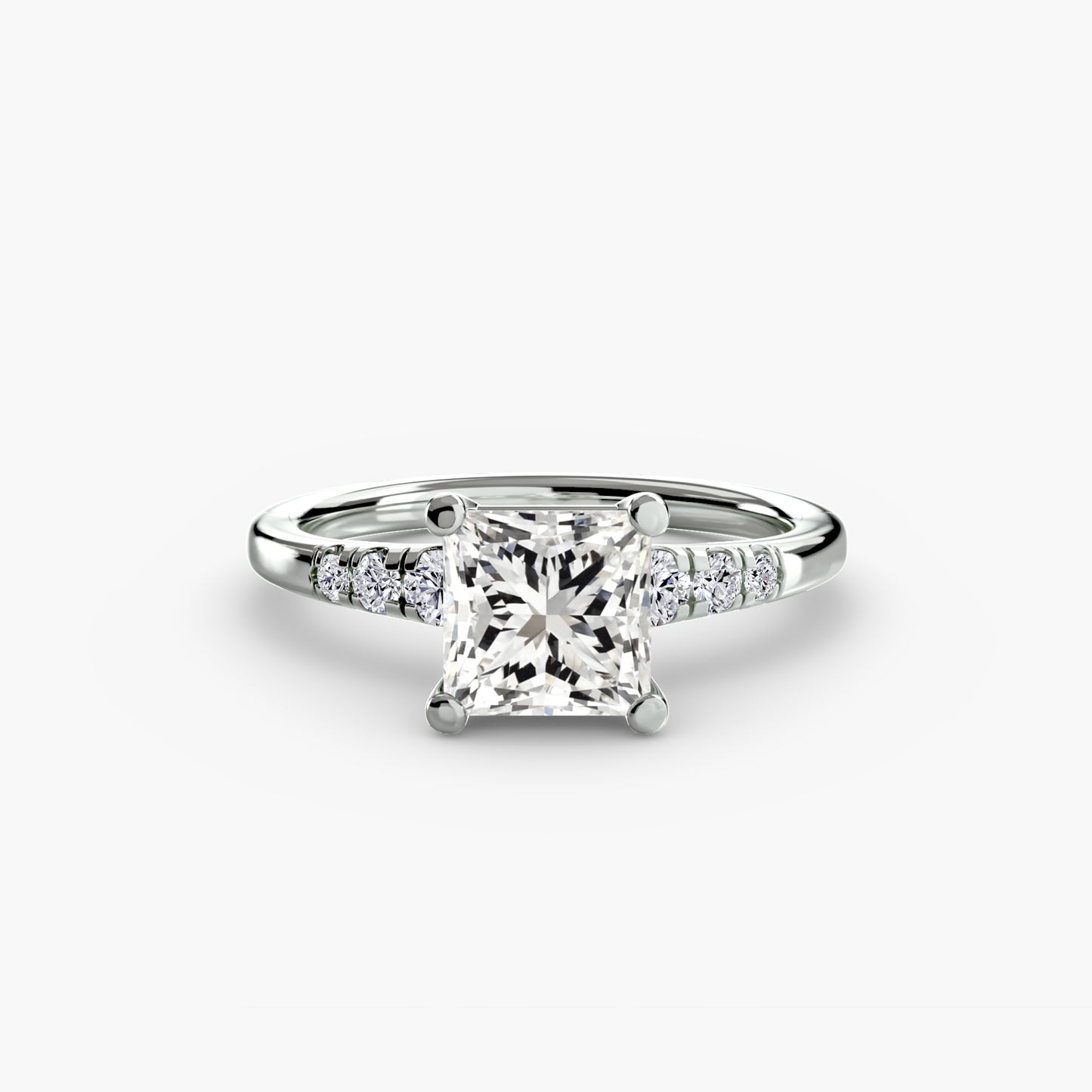The "Charleston" Solitaire with Shoulder Accents