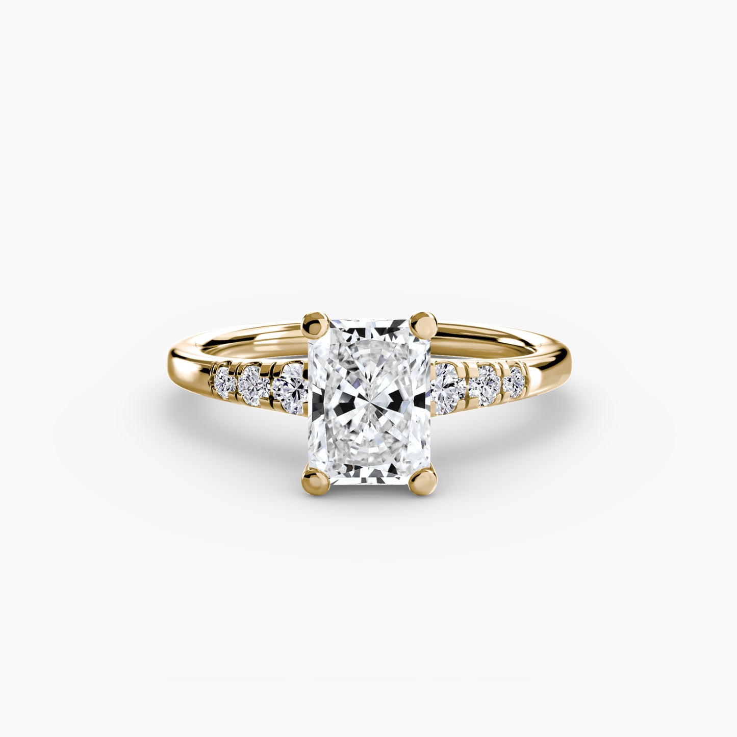 The "Charleston" Solitaire with Shoulder Accents