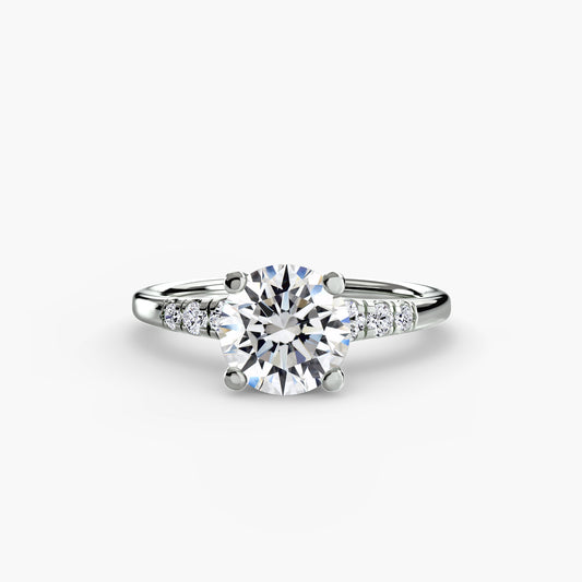 The "Charleston" Solitaire with Shoulder Accents