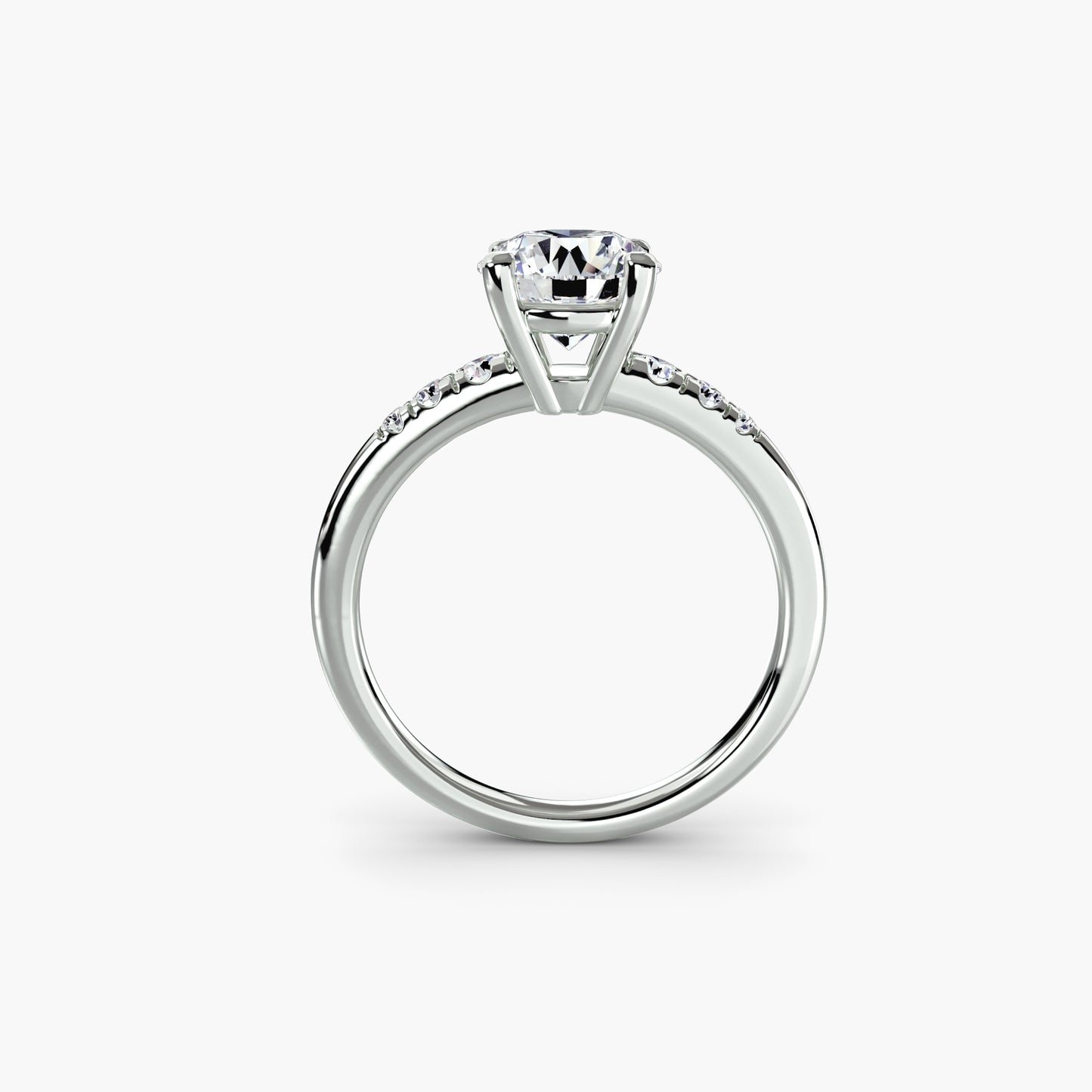The "Charleston" Solitaire with Shoulder Accents