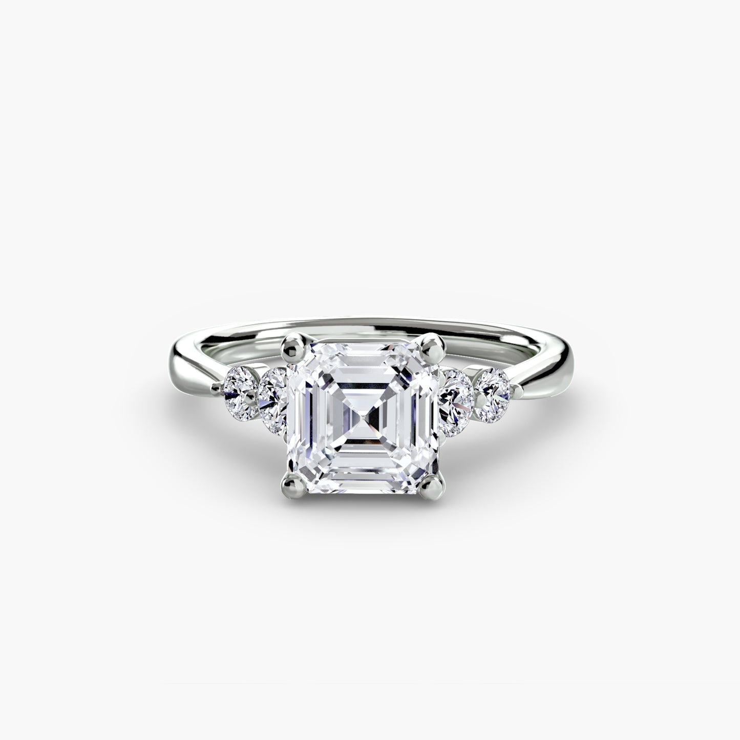 The "New Orleans" Solitaire with Shoulder Accents